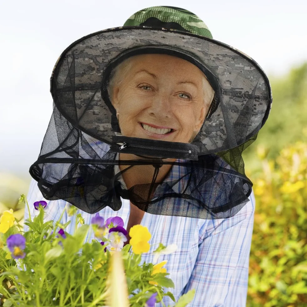 Head Net Face Head Cover, Cappello con Zanzariera Lavabile per Attività all'Aperto