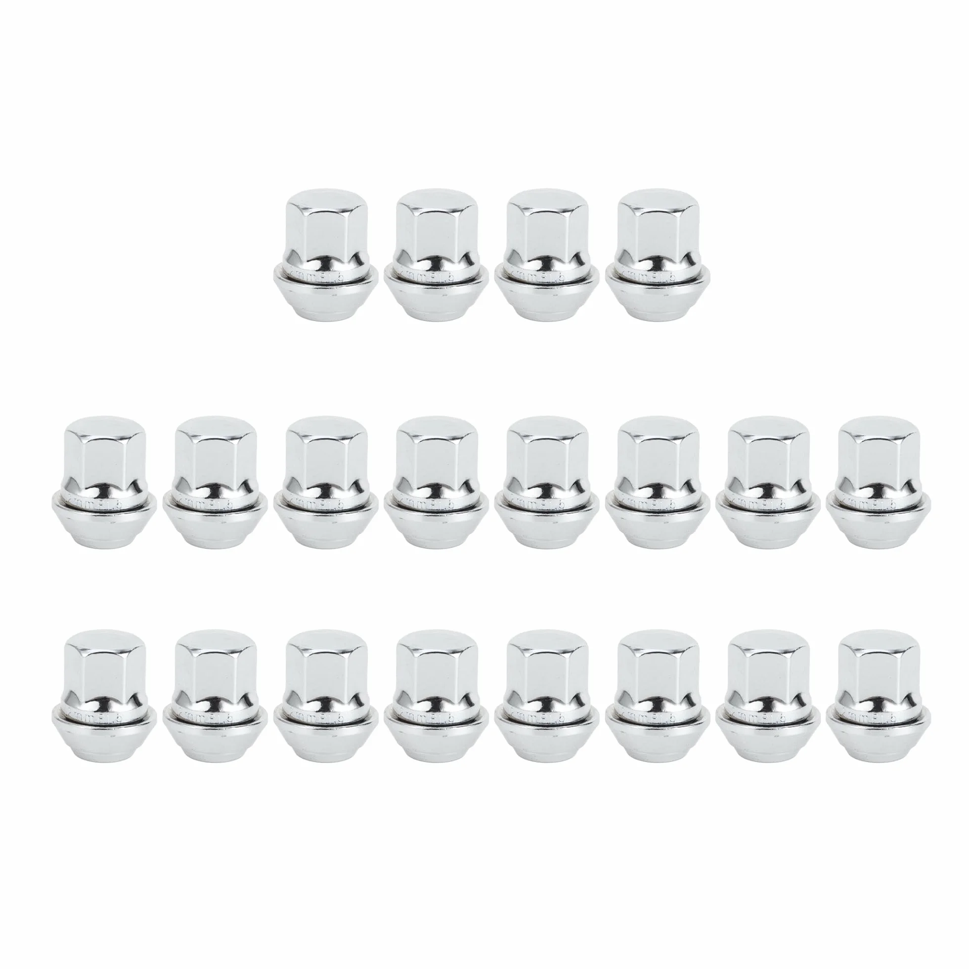 Dadi per Ruote M12x1.5mm per Ford Focus 30mm Robusti | Dadi per Ruote Tono Argento 20 Pezzi