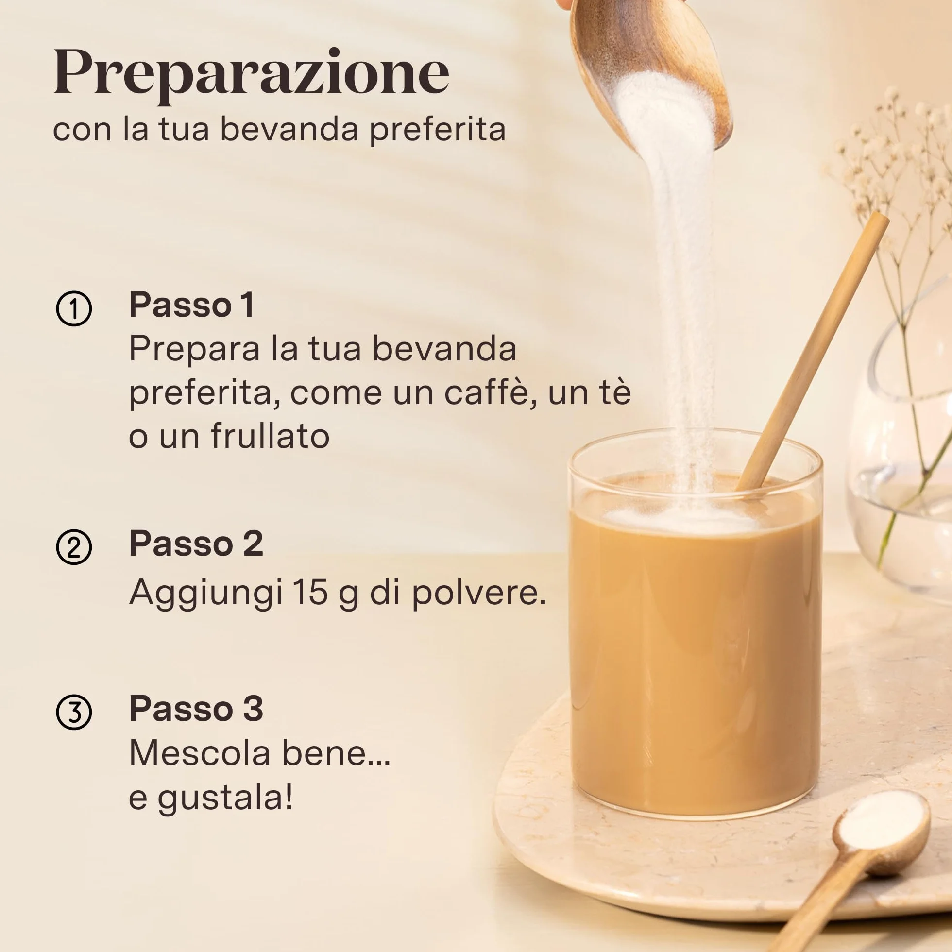 Collagene in polvere 450g con vitamina C – Peptidi di tipo I e III – Glow25®