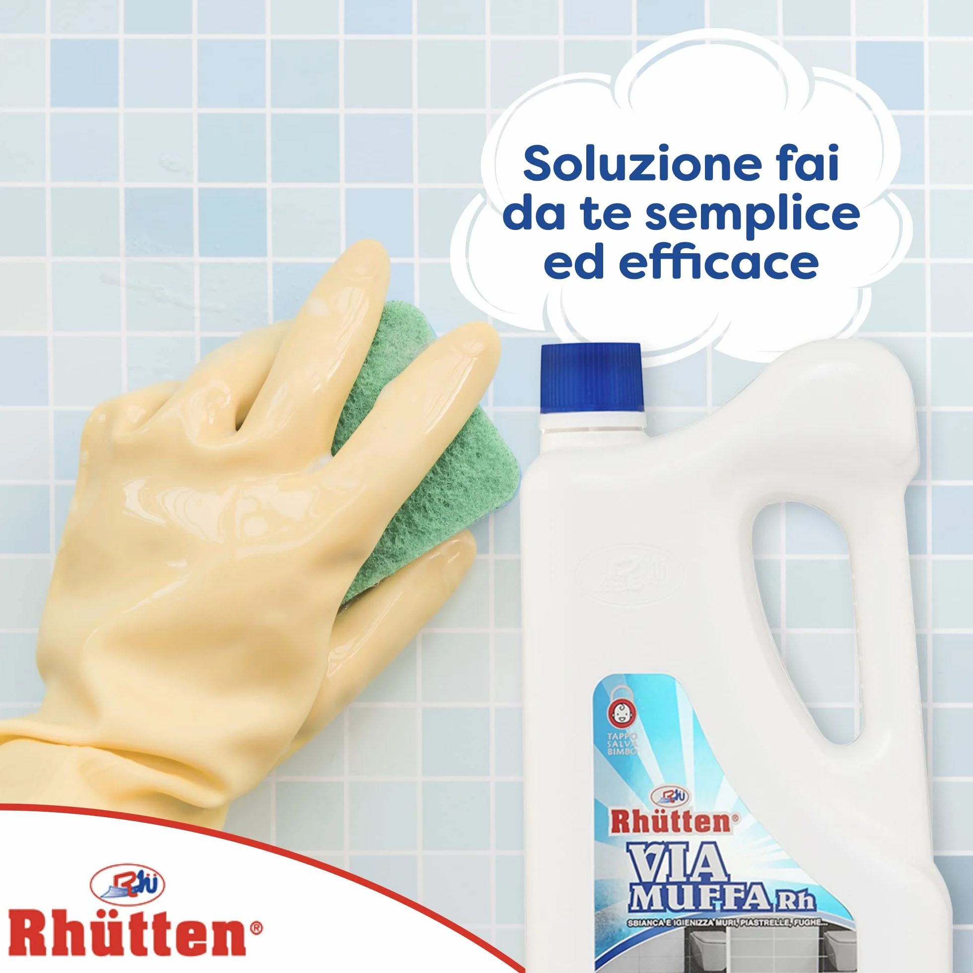 Rhütten Via Muffa Rh Detergente Cloroattivo Azione Rapida 2L