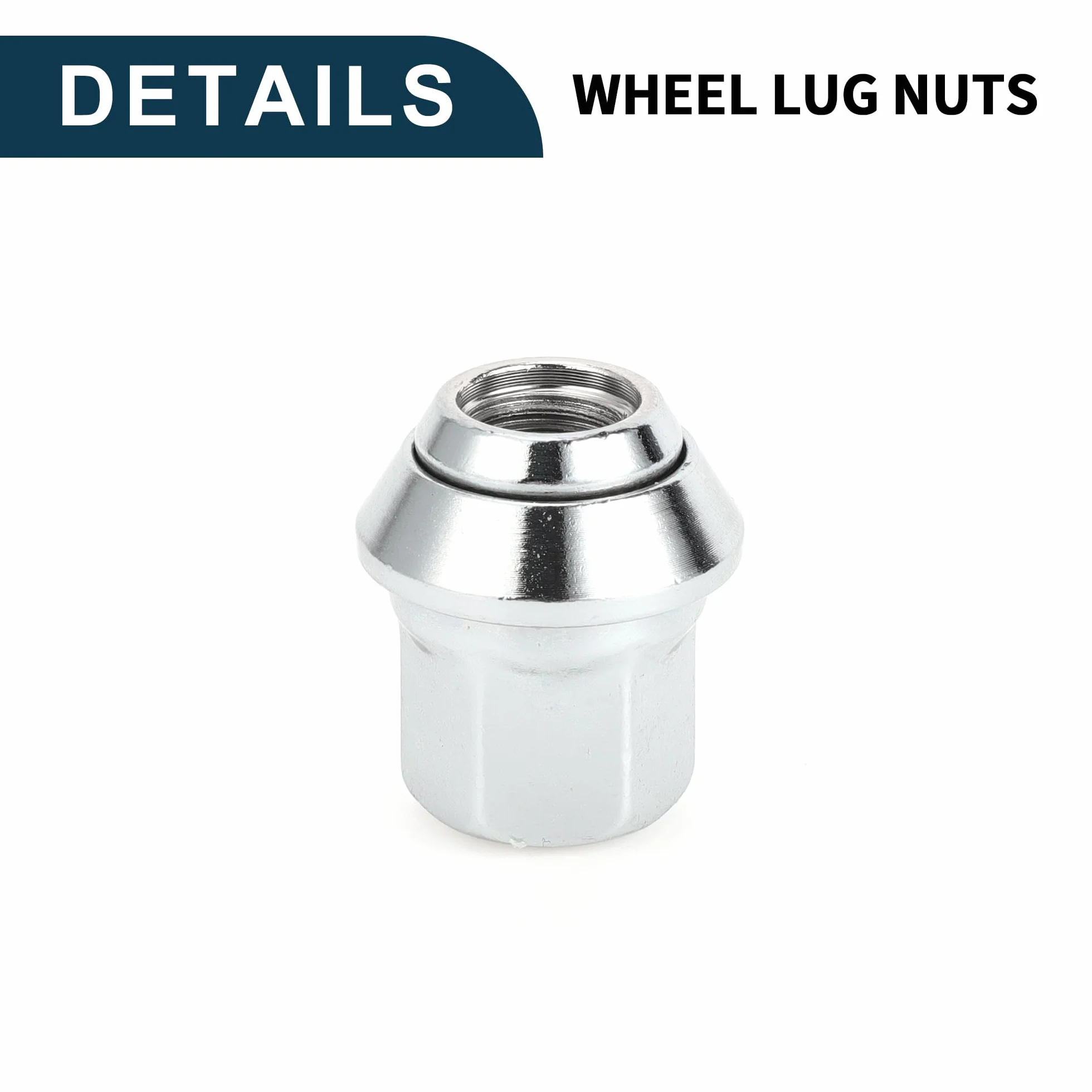 Dadi per Ruote M12x1.5mm per Ford Focus 30mm Robusti | Dadi per Ruote Tono Argento 20 Pezzi