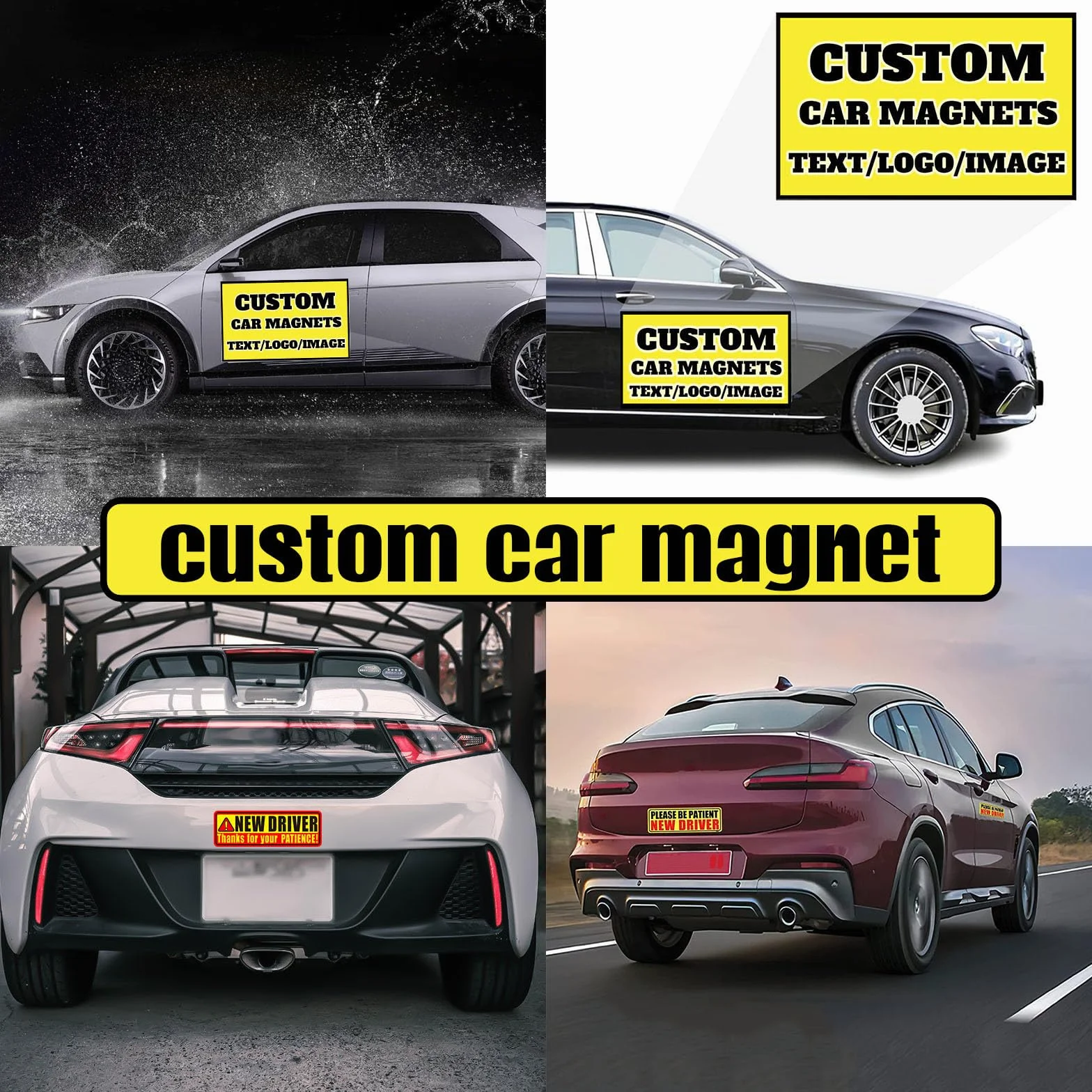Magneti Personalizzati per Auto e Camion | Targhe Magnetiche con Stampa a Colori