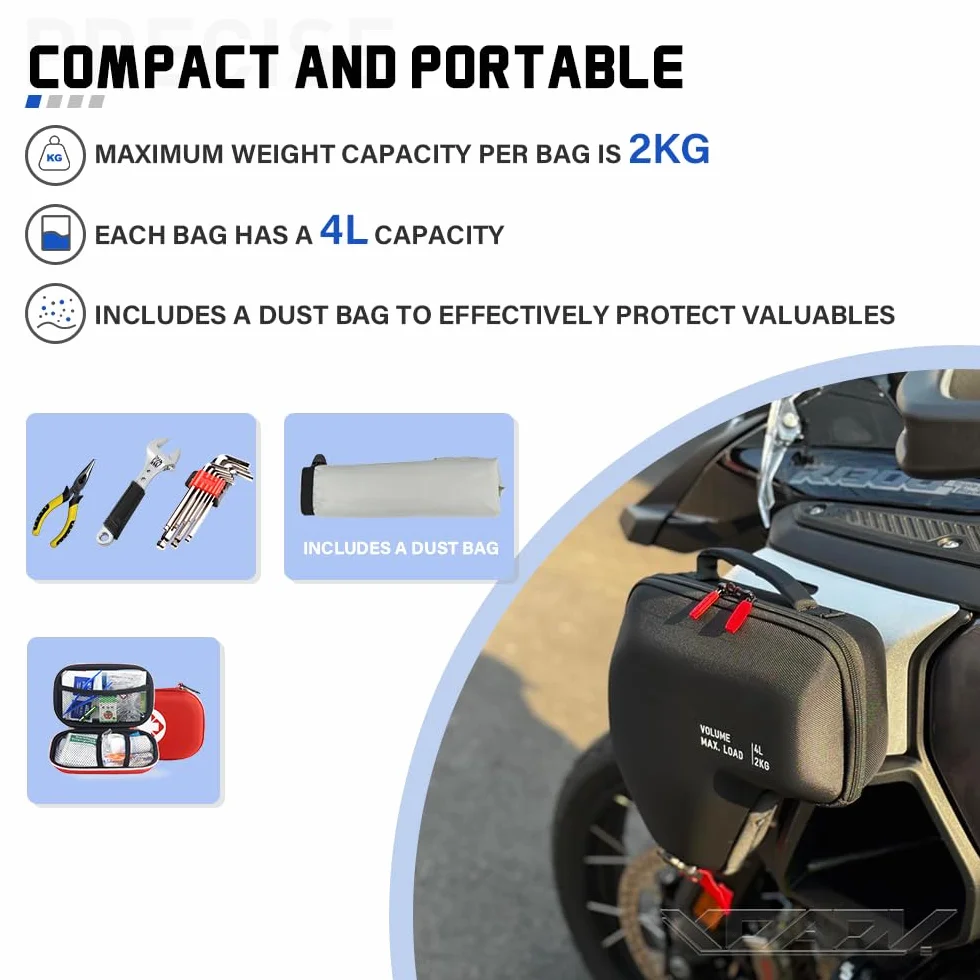 Per BMW R 1300 GS Adventure Borsa in Nylon per Veicolo con Protezione Rigida del Radiatore Borsa R1300GSA 2024+ per Telaio Anteriore Borsa Portautensili Accessorio