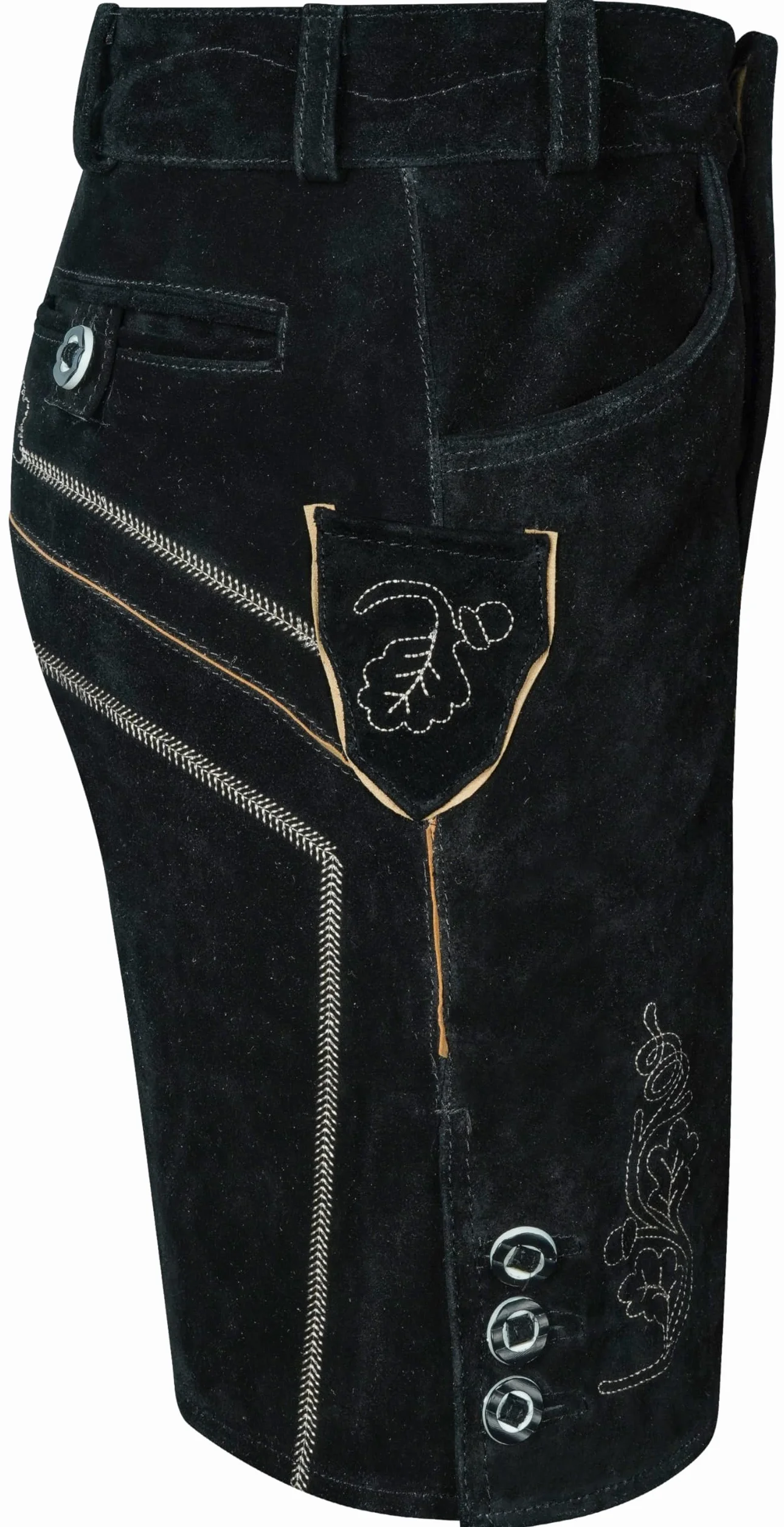 Pantaloni in pelle Oktoberfest Lederhosen uomo marrone scuro taglia 46-60