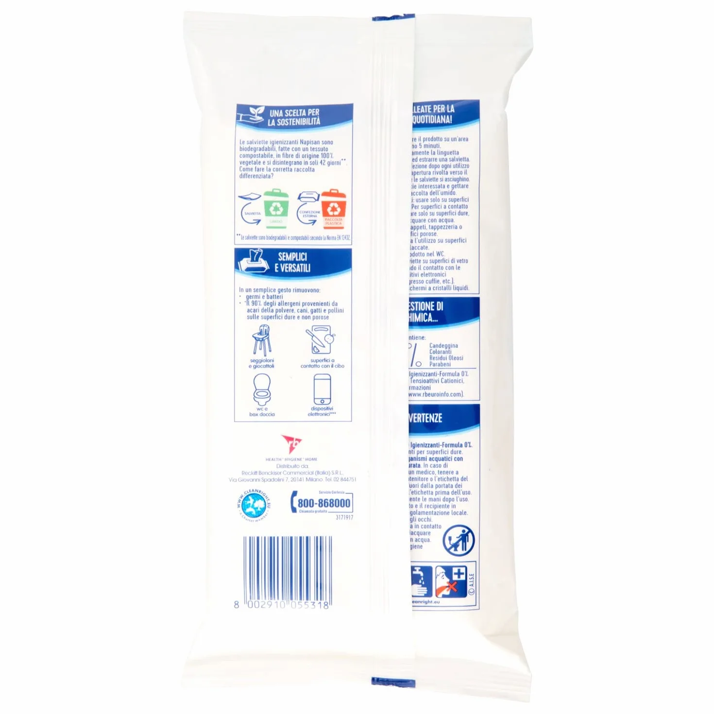 Napisan Salviette Igienizzanti Biodegradabili 40 Pezzi 240 g