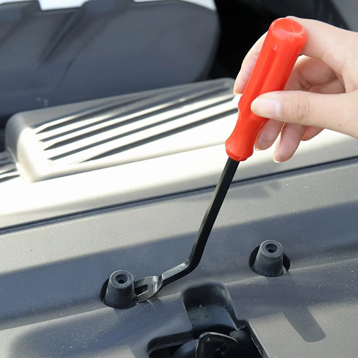 Set di Attrezzi per Rimozione Rivetti Auto JNNJ 3 Pezzi, Pinza Rimozione Clip, Leve Smontaggio Pannello Porta (Nero)