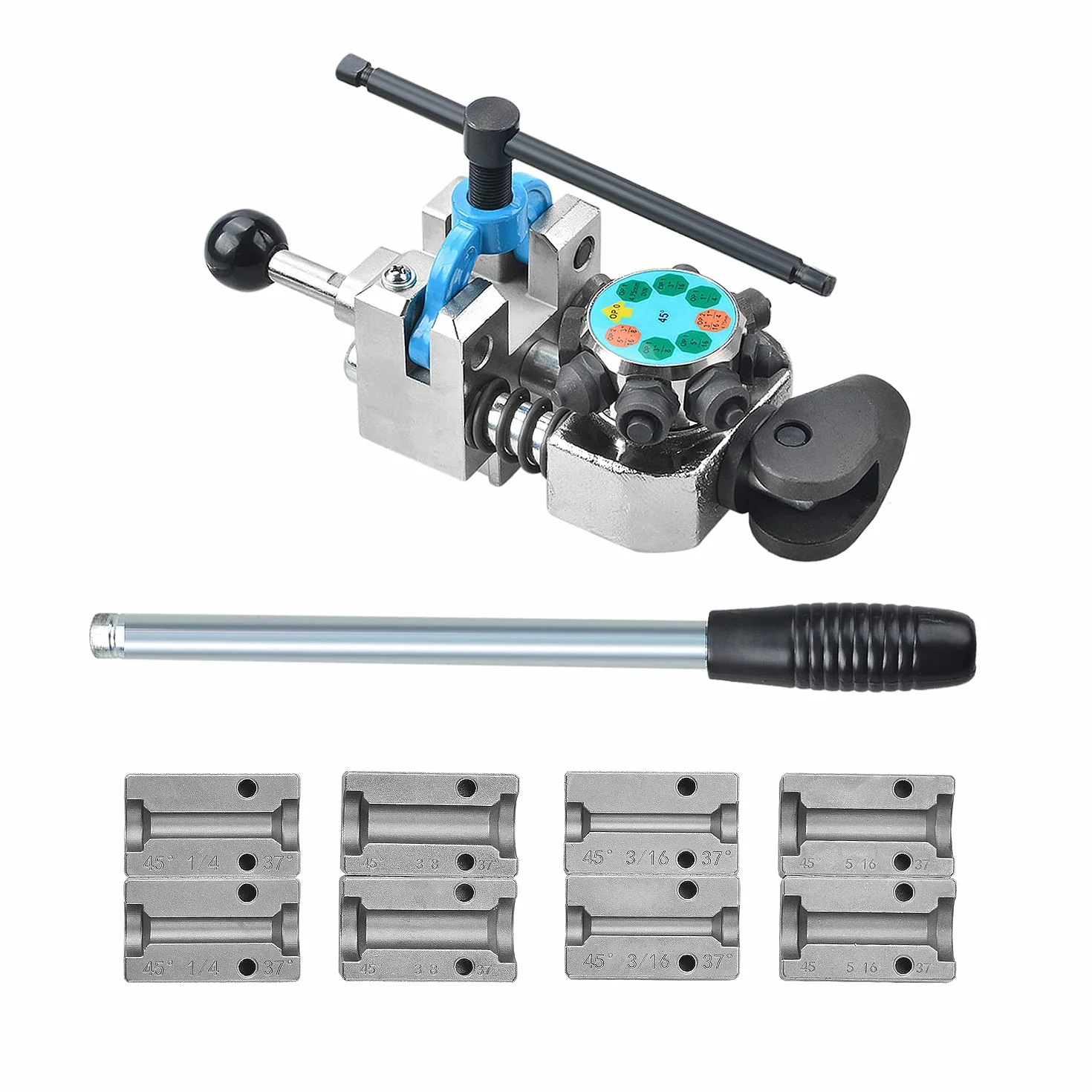 Kit Svasatura Tubi Freno Professionale per Tubi 3/16" 1/4" 5/16" 3/8" (4,75/6,35/8/9,5 mm) 37° e 45°