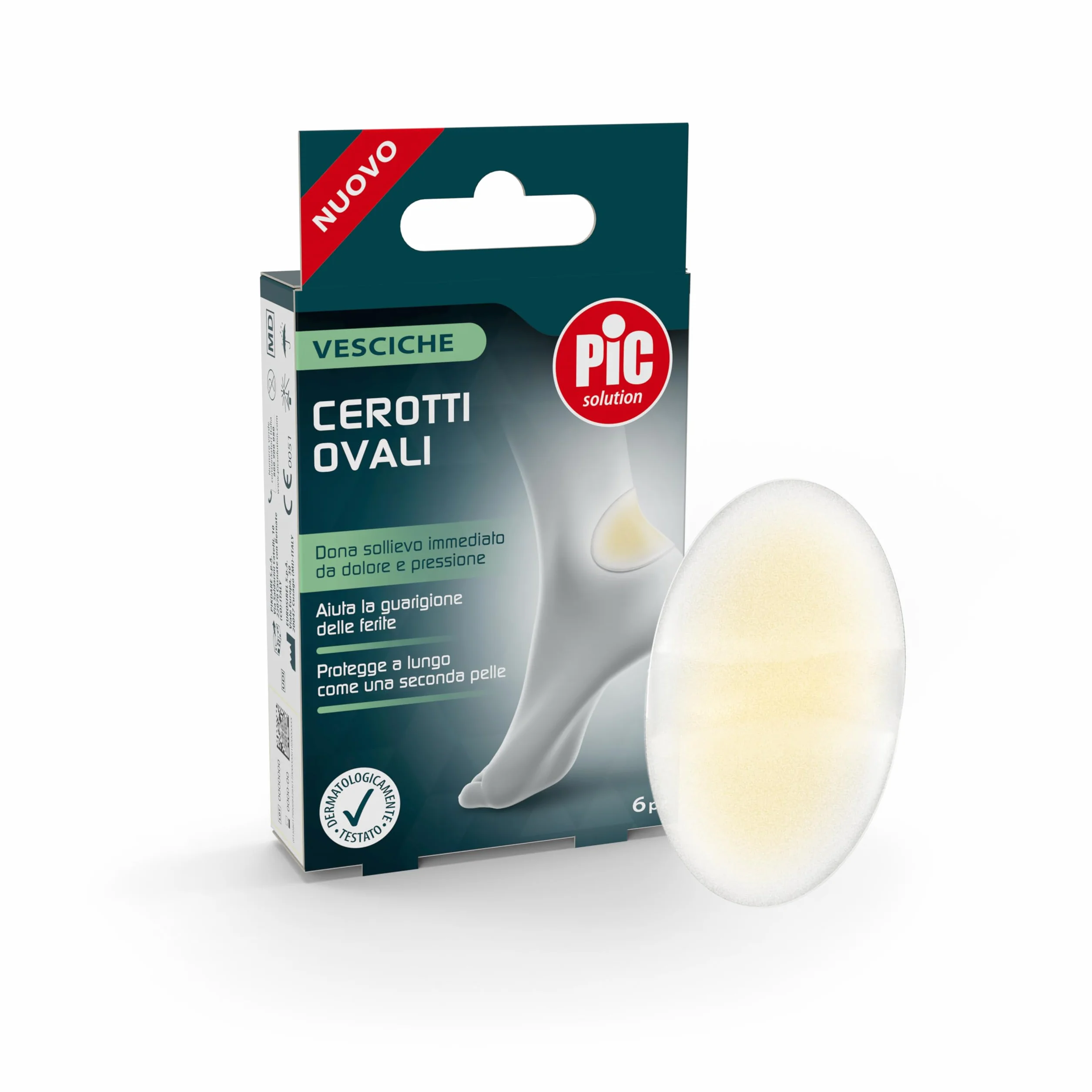 Pic Solution cerotti ovali per vesciche 44 x 69 mm 6 pezzi