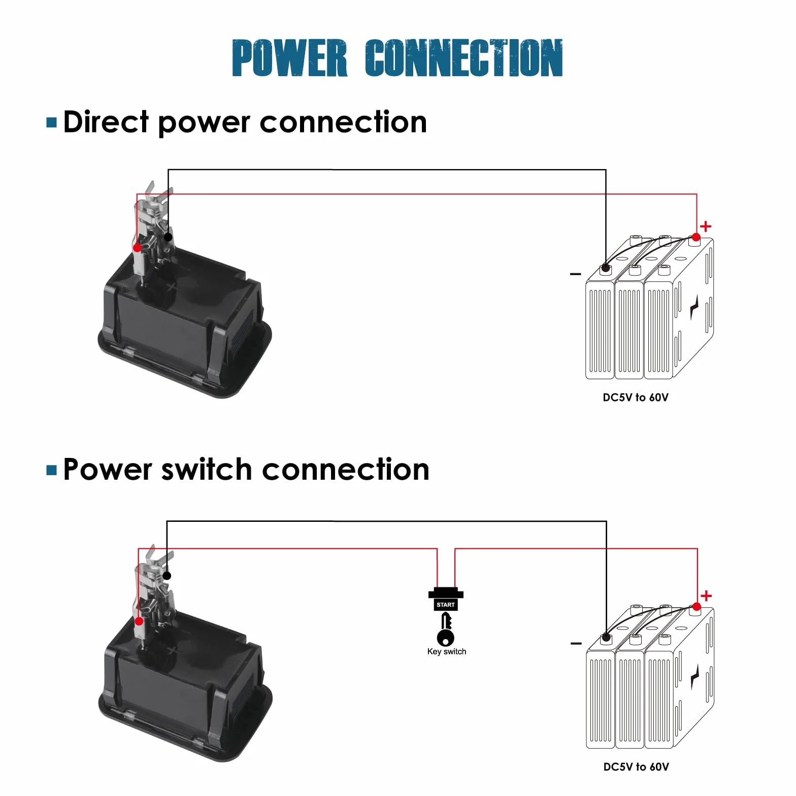 Runleader Contaore digitale, funziona con macchine alimentate da 5 V CC a 60 V.