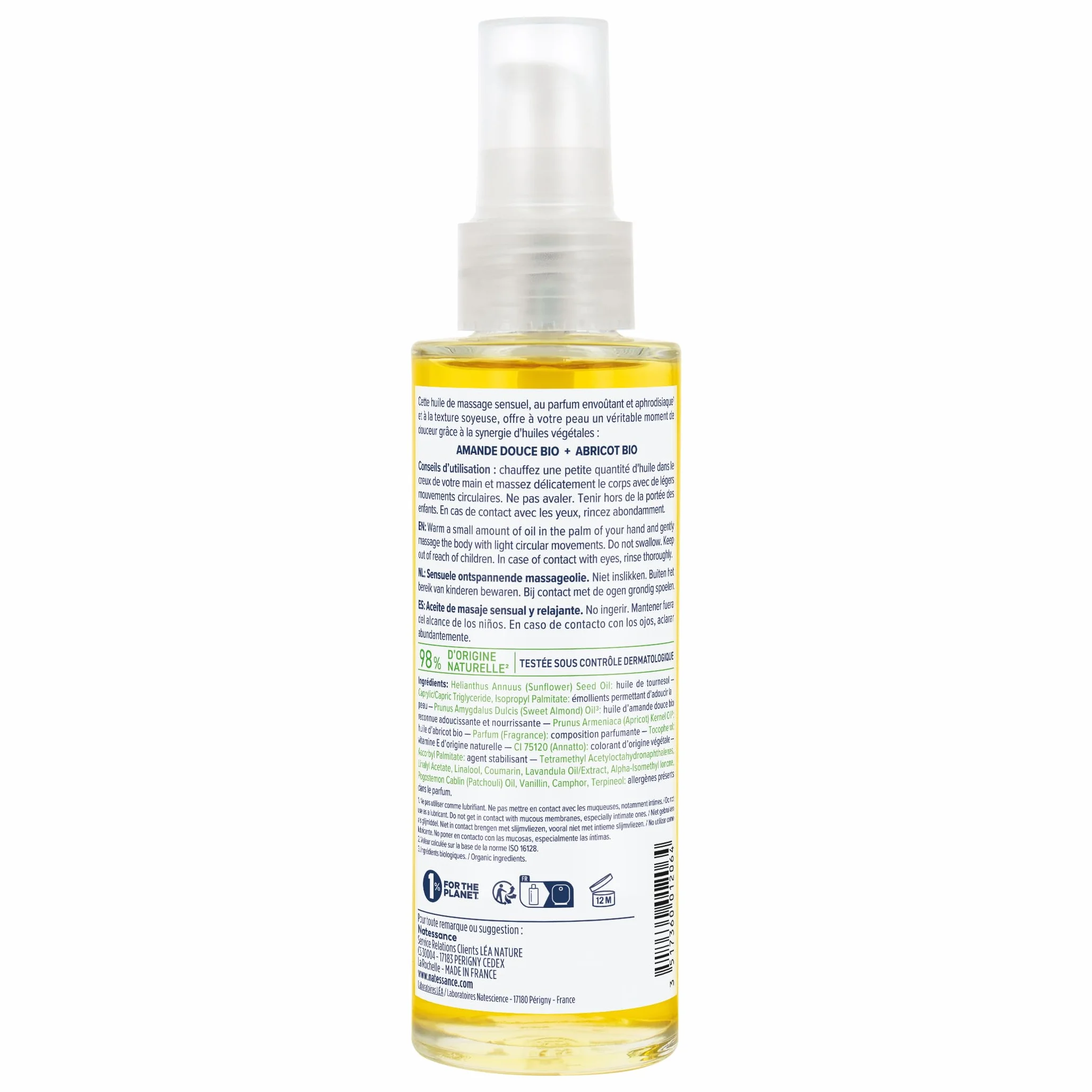 Natessance Olio di Massaggio Risveglio Sensuel