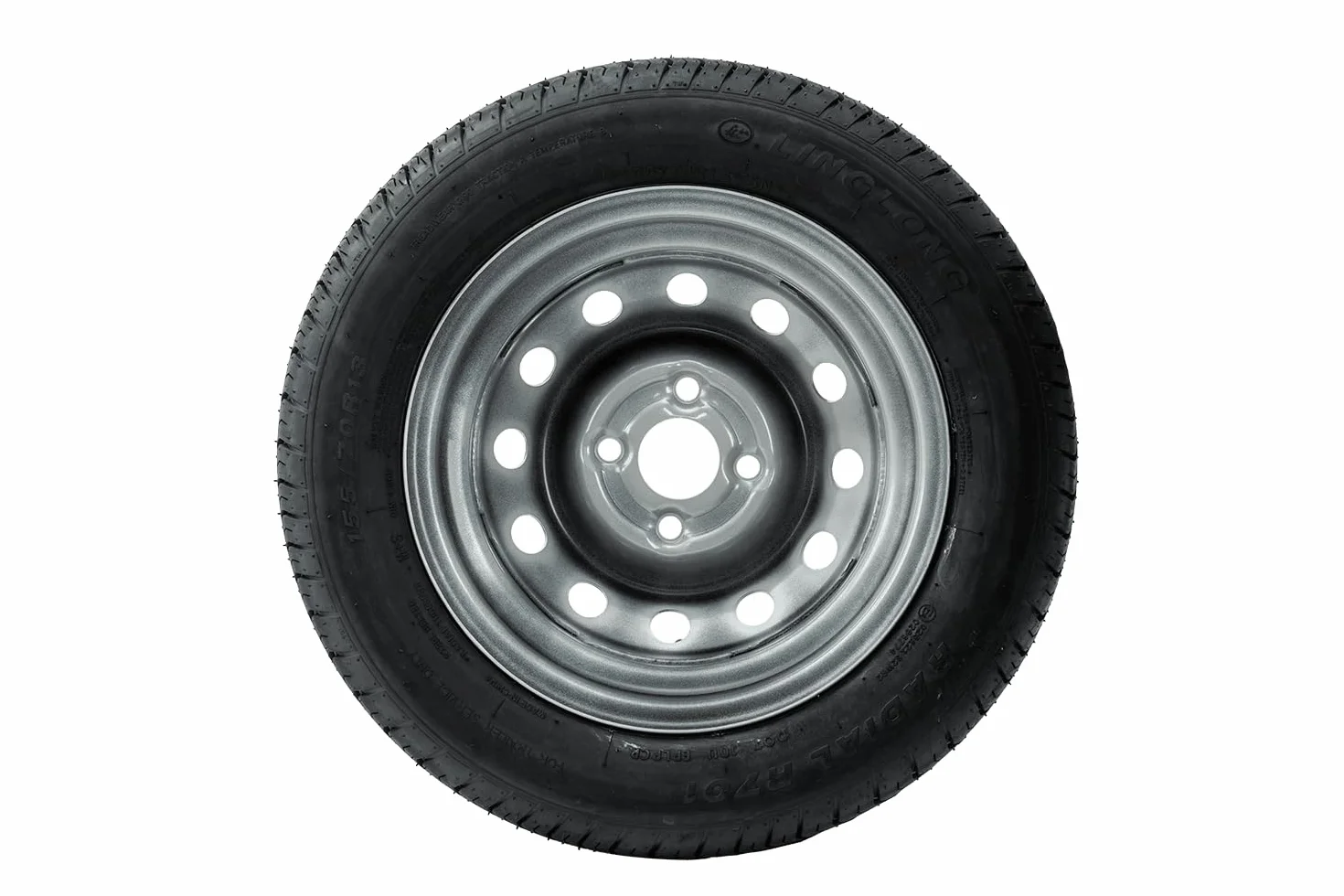 UNITRAILER Set di ruote per rimorchio 155/70 R13 LINGLONG con cerchi in acciaio