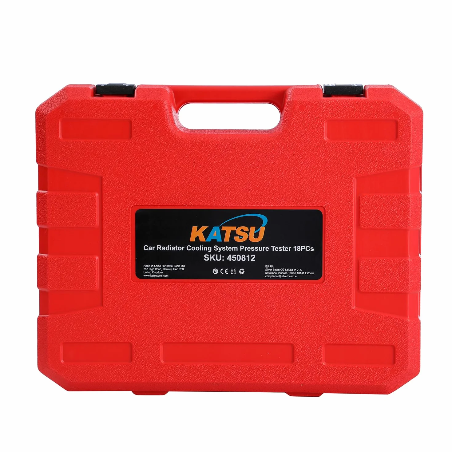 KATSU 18 Pezzi Universale Radiatore Pressione Tester Kit Test del Sistema di Raffreddamento Auto Rilevatore di Perdite Alluminio
