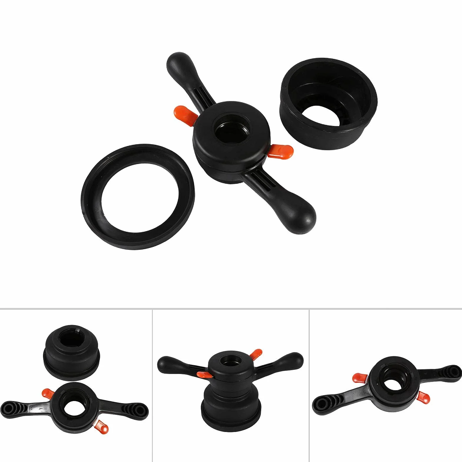Estink Equilibratrice per Pneumatici, Bilanciatore Ruota Sgancio Rapido con Dado ad Alette in Plastica per Cambio Gomme Diametro Interno 40 mm