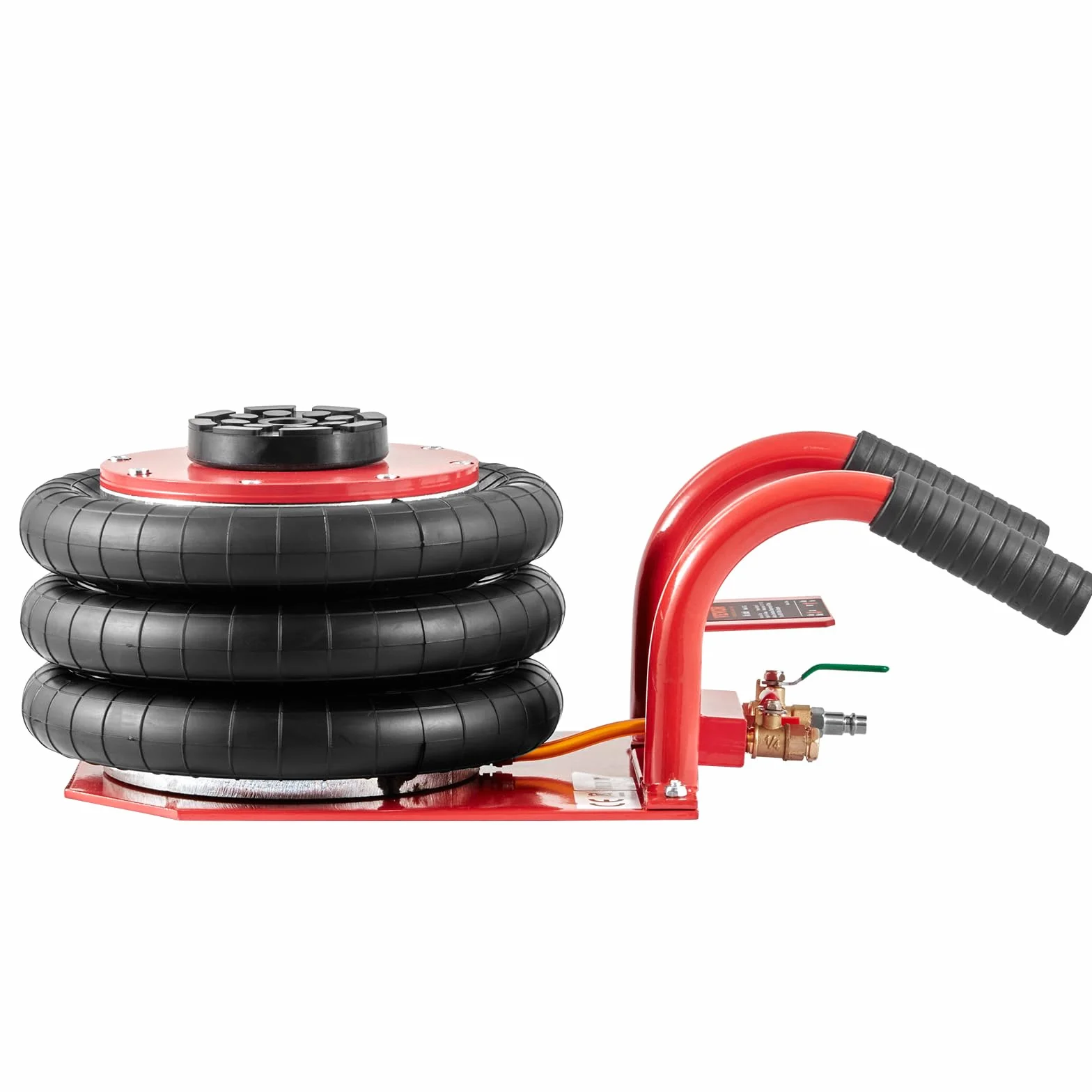 VEVOR Cric ad aria compressa, 3 tonnellate/5000 kg, cric airbag con sei tubi in acciaio, sollevamento fino a 450 mm, cric pneumatico a sollevamento rapido 3-5 s, con maniglie laterali per auto, garage