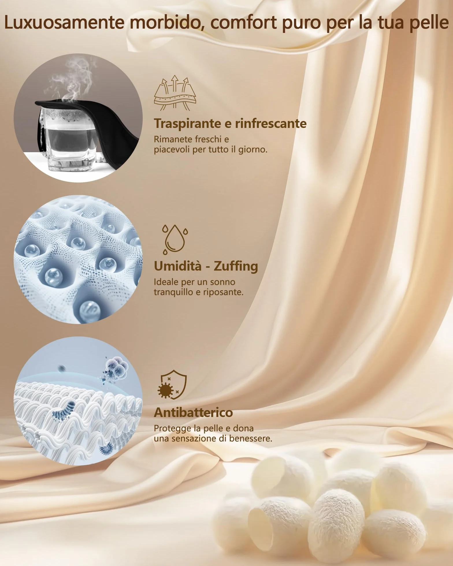 Aosun Mascherina per Dormire in Pura Seta di Gelso al 100% Ipoallergenica Oscurante con Fascia Regolabile Nero