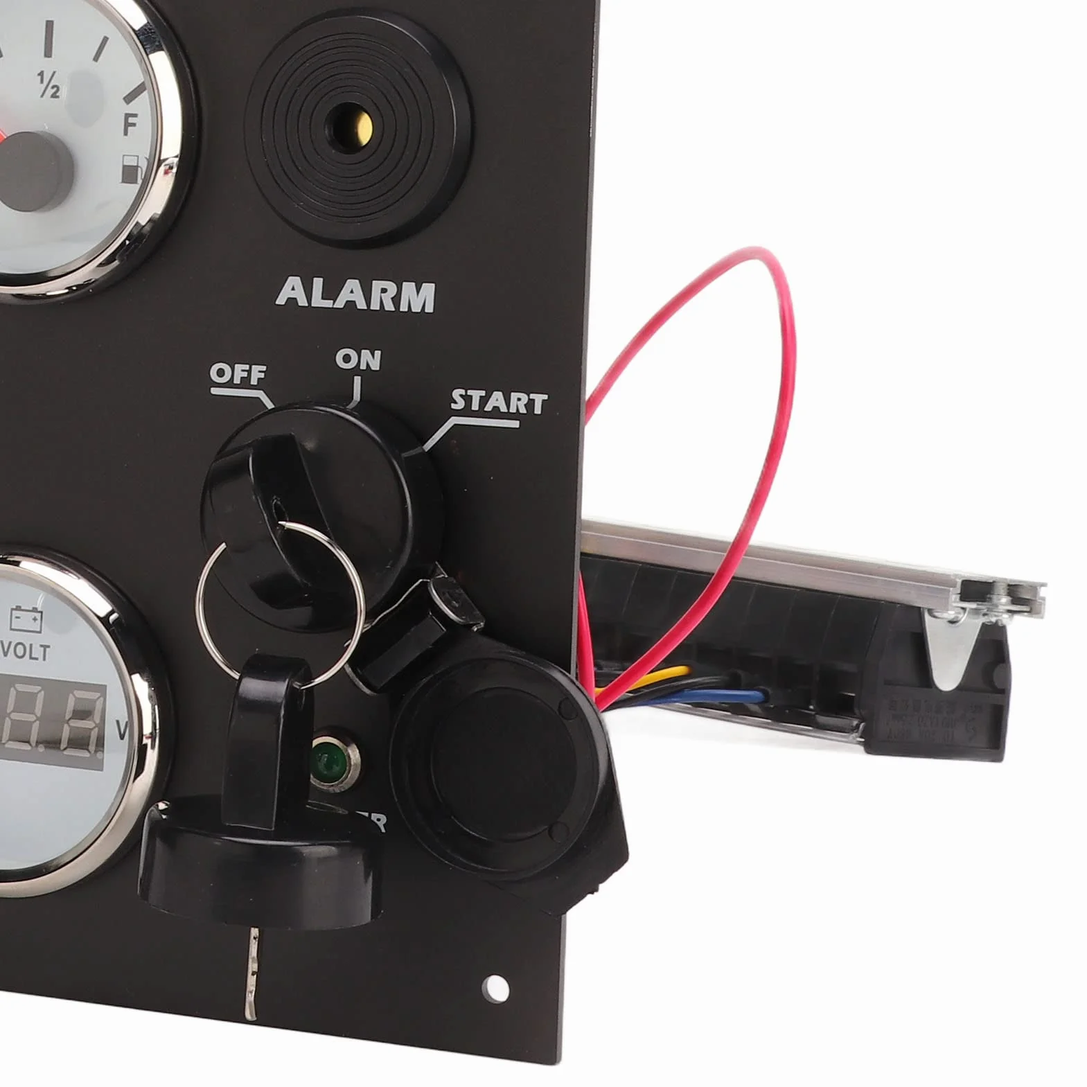 Quadro Strumenti, Cruscotto del Motore Quadro Strumenti con Velocità Motore Livello Olio Pressione Temperatura Acqua Display Tensione con Retroilluminazione Rossa per Barche Camper(12V)