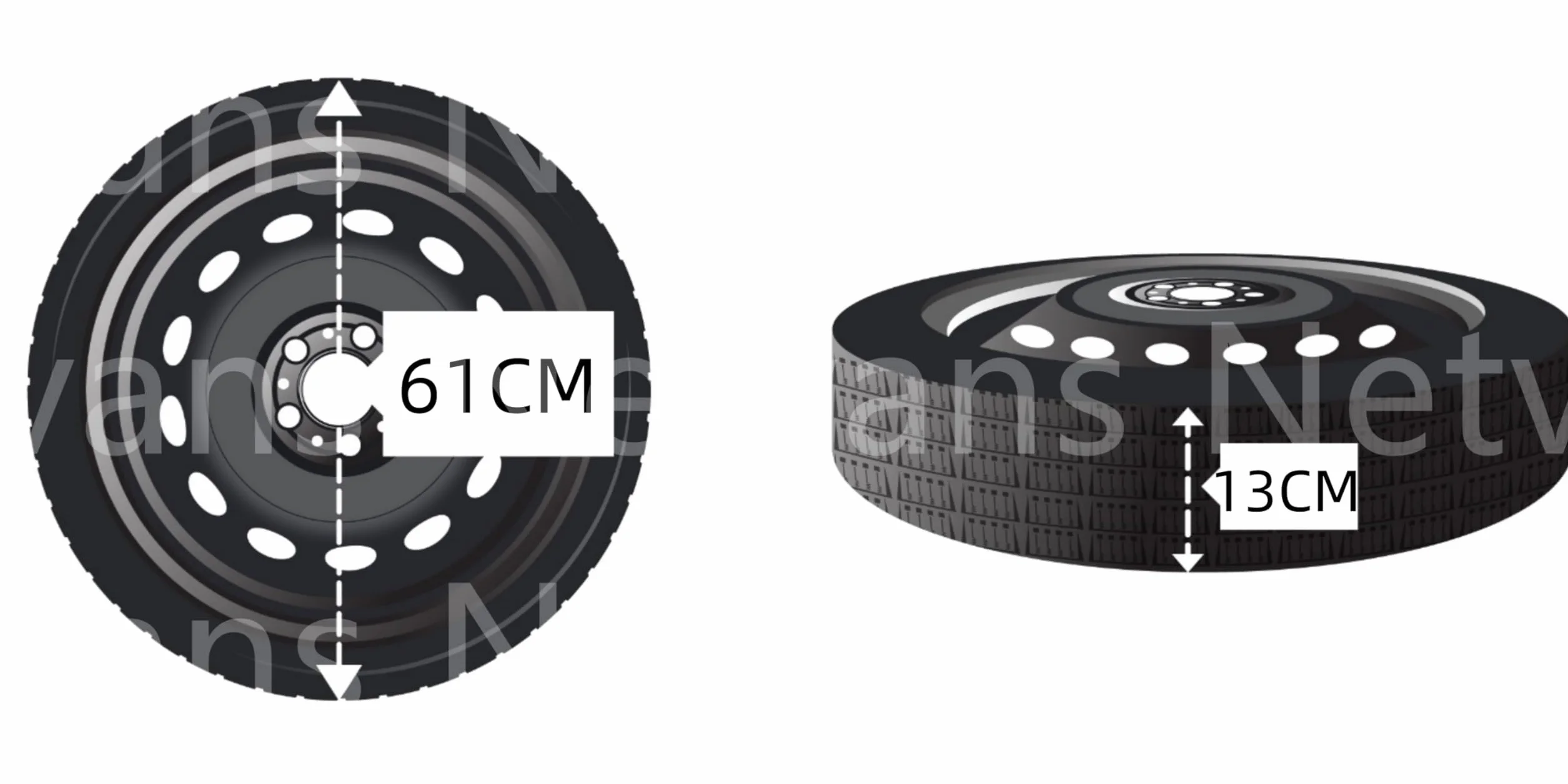 Kit Ruotino di Scorta 16" compatibile Ford Ecosport 125/80R16 con Cric Chiave Sacca