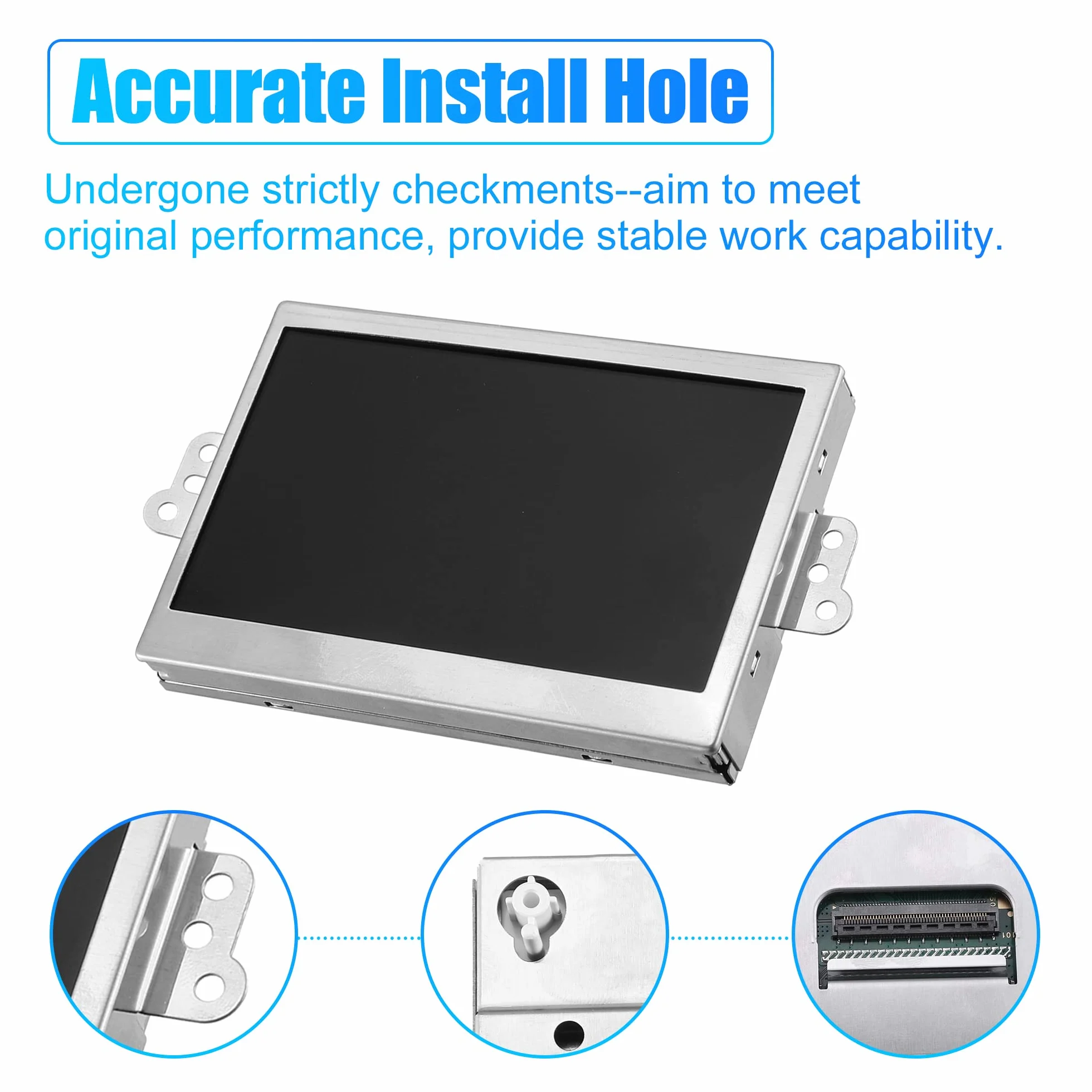 X AUTOHAUX Display LCD Schermo a Colori LQ042T5DZ12 4.2 "per 140MPH Tachimetro Strumento per Ford Escape Focus 13-16 per Ford Edge 12-14 50 Pin CMOS Risoluzione Chiara Modulo LCD Anti Graffio