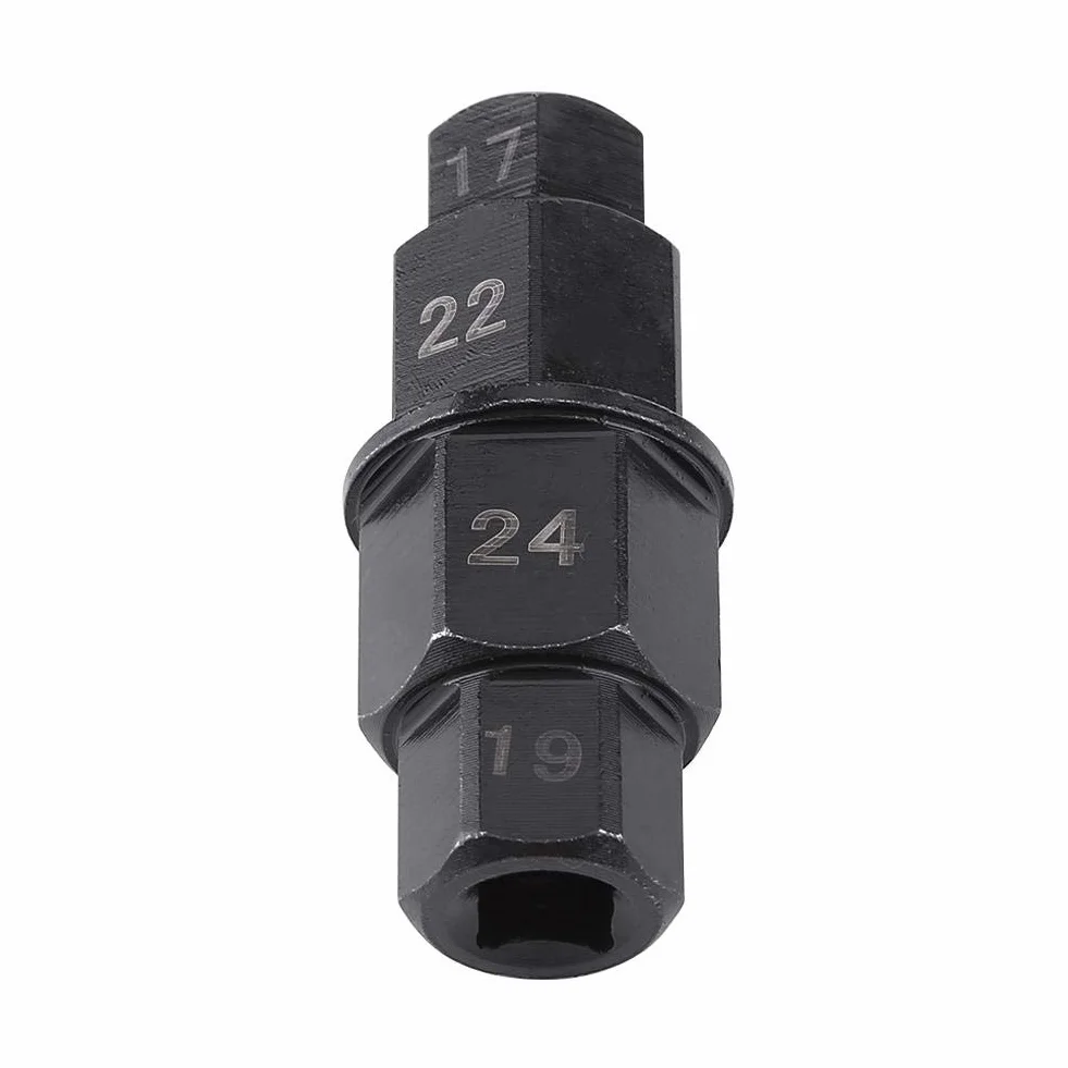 Fydun Chiave Esagonale per Ruota Moto 17mm 19mm 22mm 24mm Strumento di Rimozione ASSE Nero