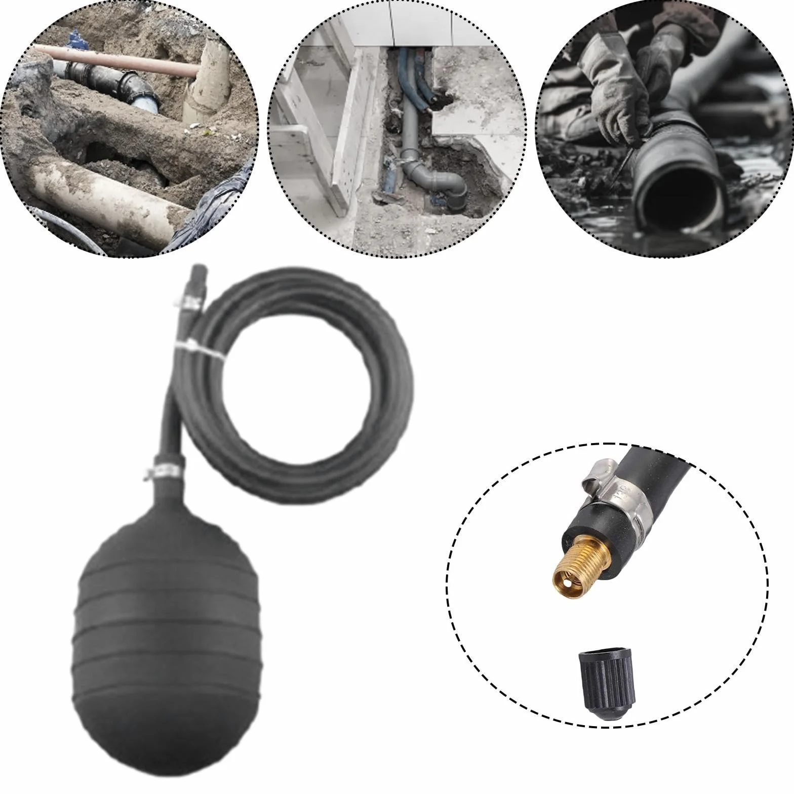 predolo Tappo per Tubi Gonfiabile 100mm Strumento Idraulico Blocco dell'Acqua