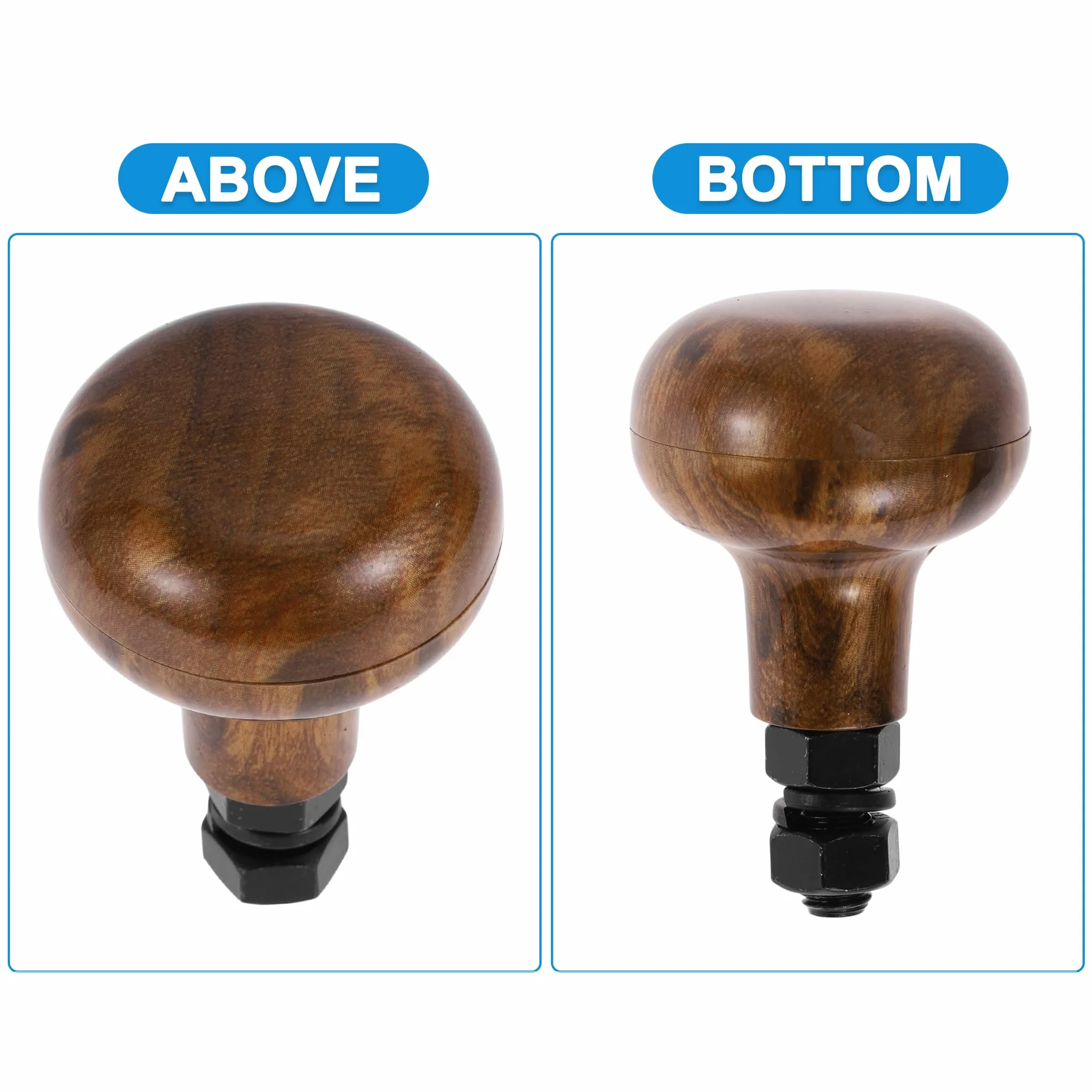 Auto Volante Ruota Manopola Bussola 30mm Nero Argento per SUV Pickup Camion