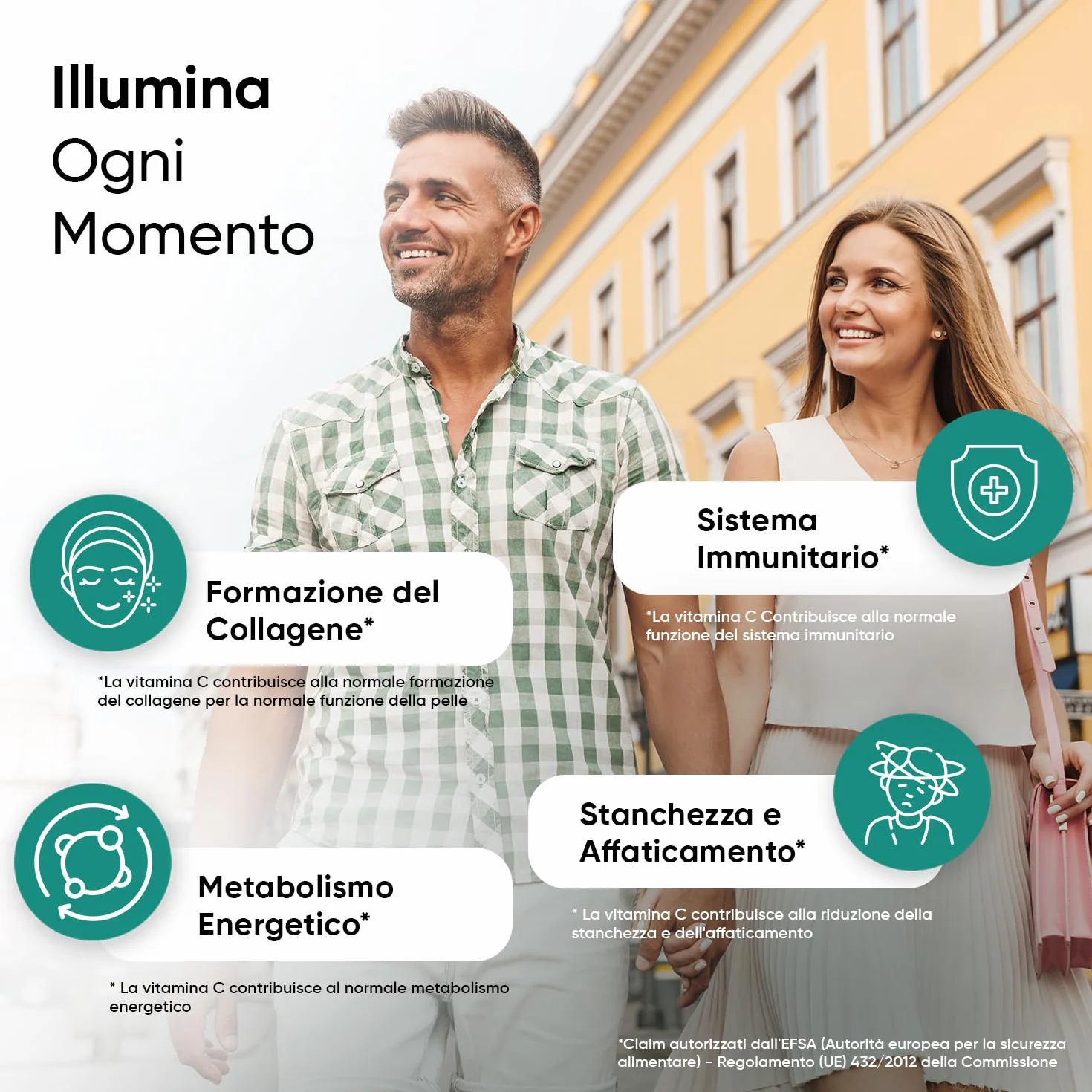 Collagene Marino 1800mg con Vitamina C Peptidi Idrolizzato Tipo I e III 180 Compresse