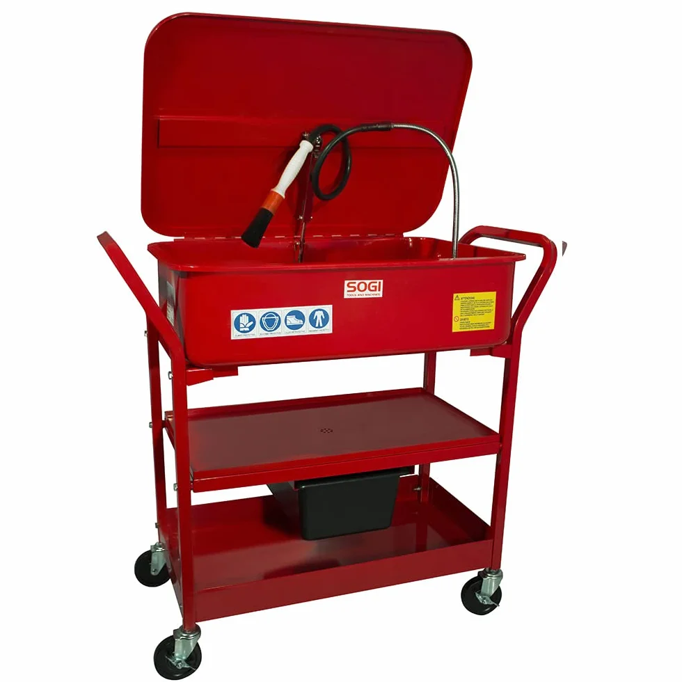 SOGI SP-LV-EC Vasca di lavaggio con ruote per motori carter officina lavapezzi