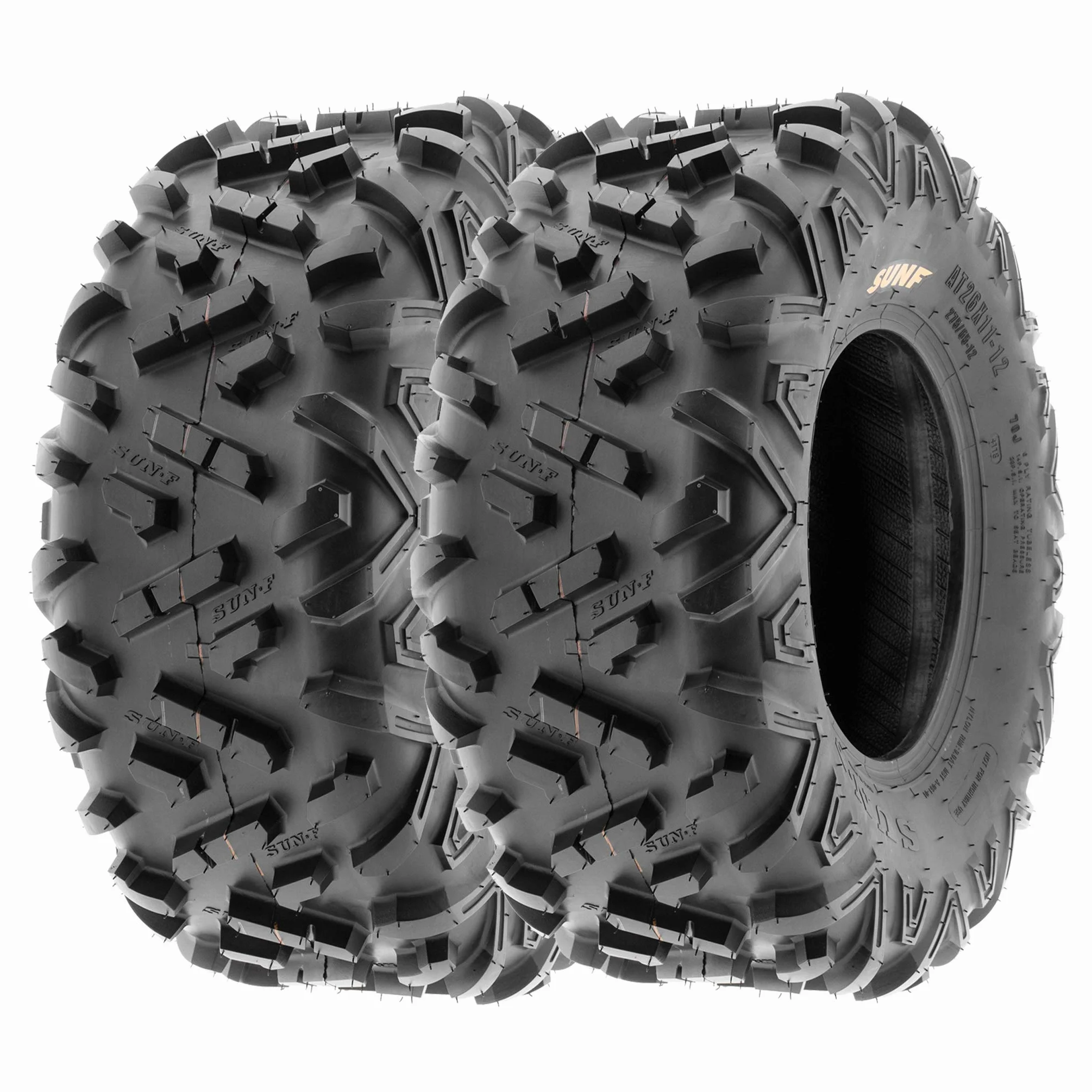 SunF A051 25x8-12 & 25x10-12 Power.II Quad ATV UTV Pneumatici sportivi 6PR TL, set di 4 pezzi
