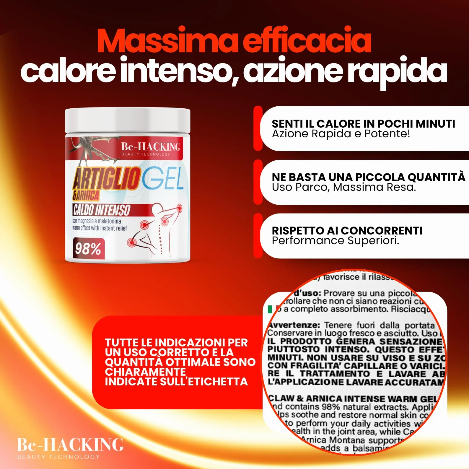 Gel Arnica e Artiglio del Diavolo Extra Forte 550ML Antinfiammatorio Massaggio Caldo