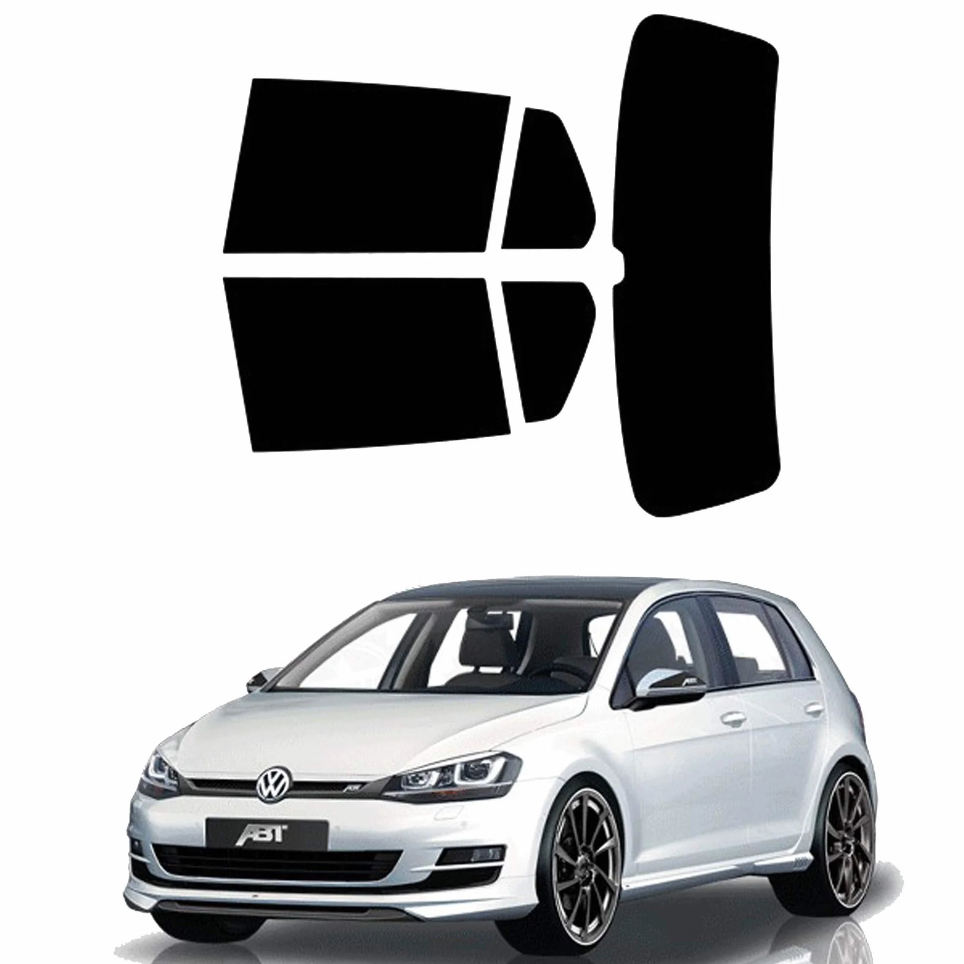 Lollomoto Compatibile con Volkswagen Golf 7 / GTI 5P dal 2012 ad Oggi Pellicole Oscuramento Vetri Auto Pre Tagliate a Misura - 20%