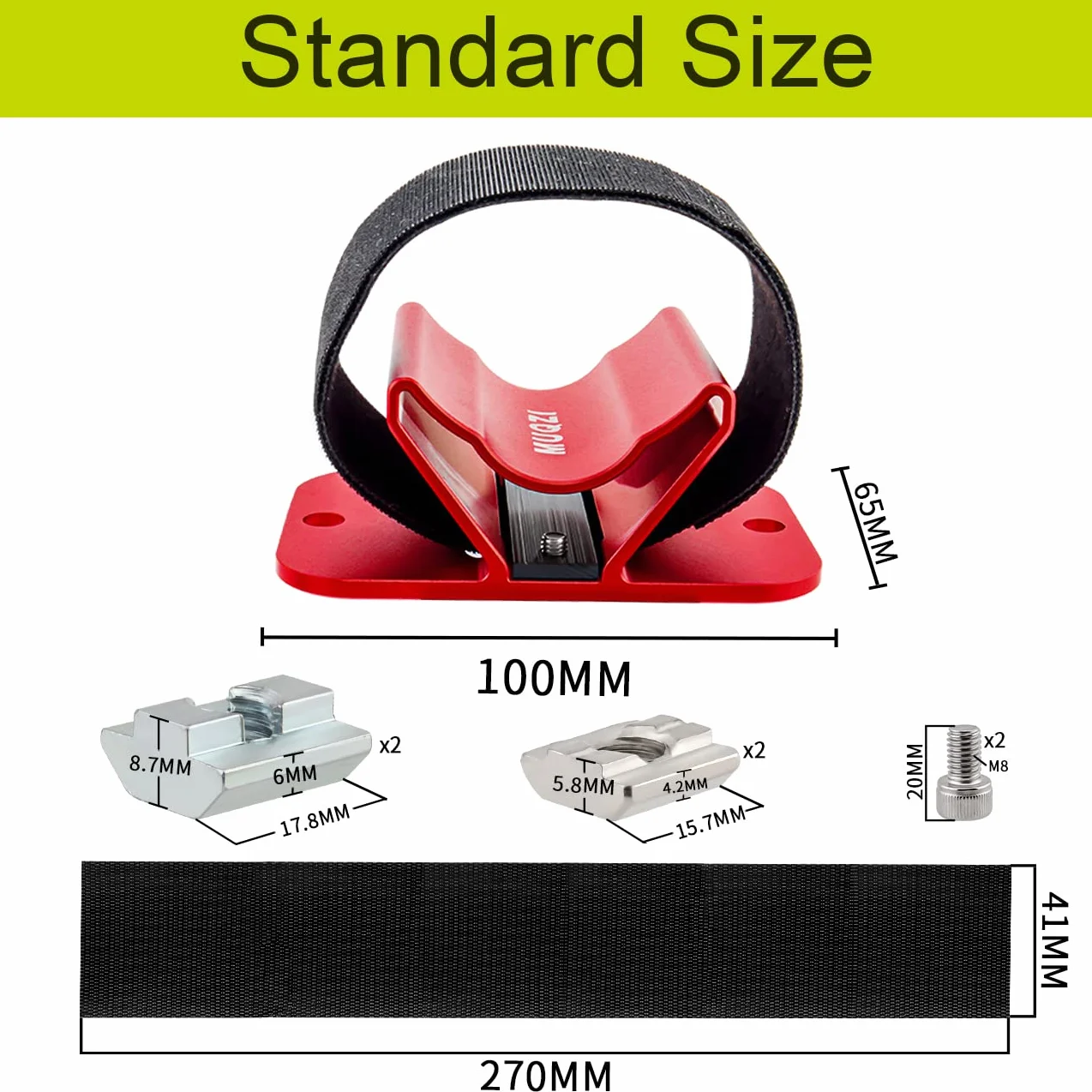 Supporto per Ruota Posteriore di Bicicletta, Supporto per Portapacchi Auto, Supporto di Installazione per Bicicletta da Strada e Mountain Bike, Trasporto Sicuro, Rosso