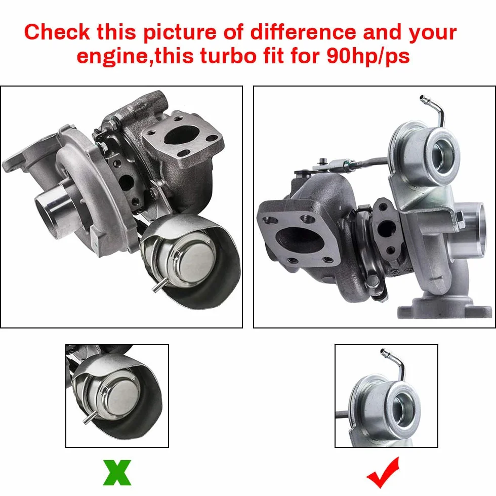 maXpeedingrods Turbocompressore per Peugeot 207 307 308 Expert Partner Citroen Berlingo Jumpy Xsara C3 C4 Ford Fiesta Focus Fusion TD025 Turbo Turbocharger