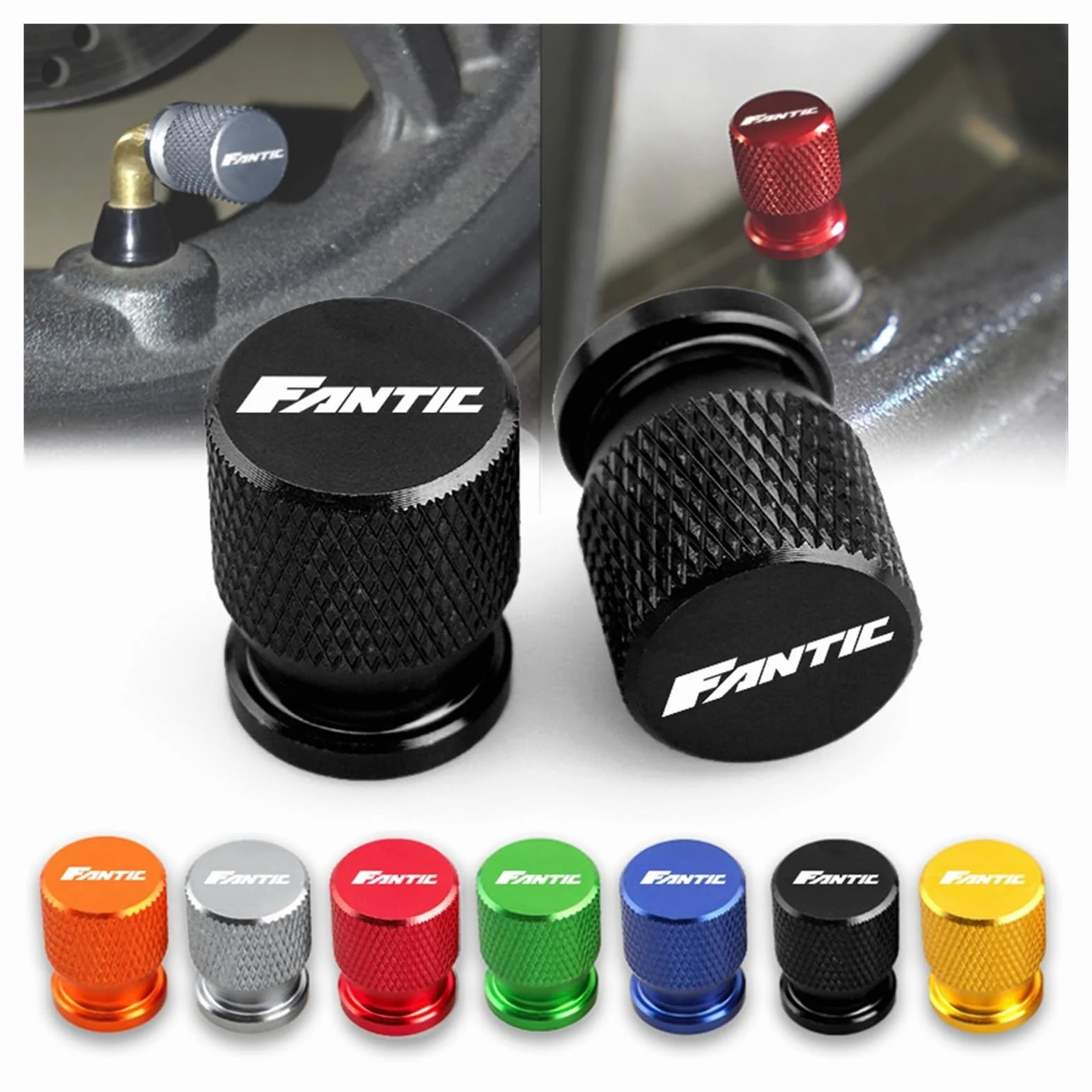 ZHky 2 Pezzi Tappo valvola Pneumatico Moto Compatibile con Fantic Caballero Flat Track 125 250 500 Scrambler 500 Range XE125/XEF250 450/XE