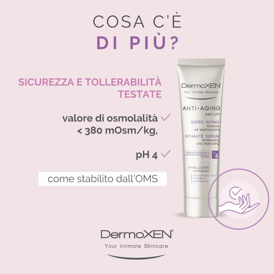DERMOXEN Gel Intimo con Acido Ialuronico e Acido Lattico 30ml Idratante Lenitivo Antiage