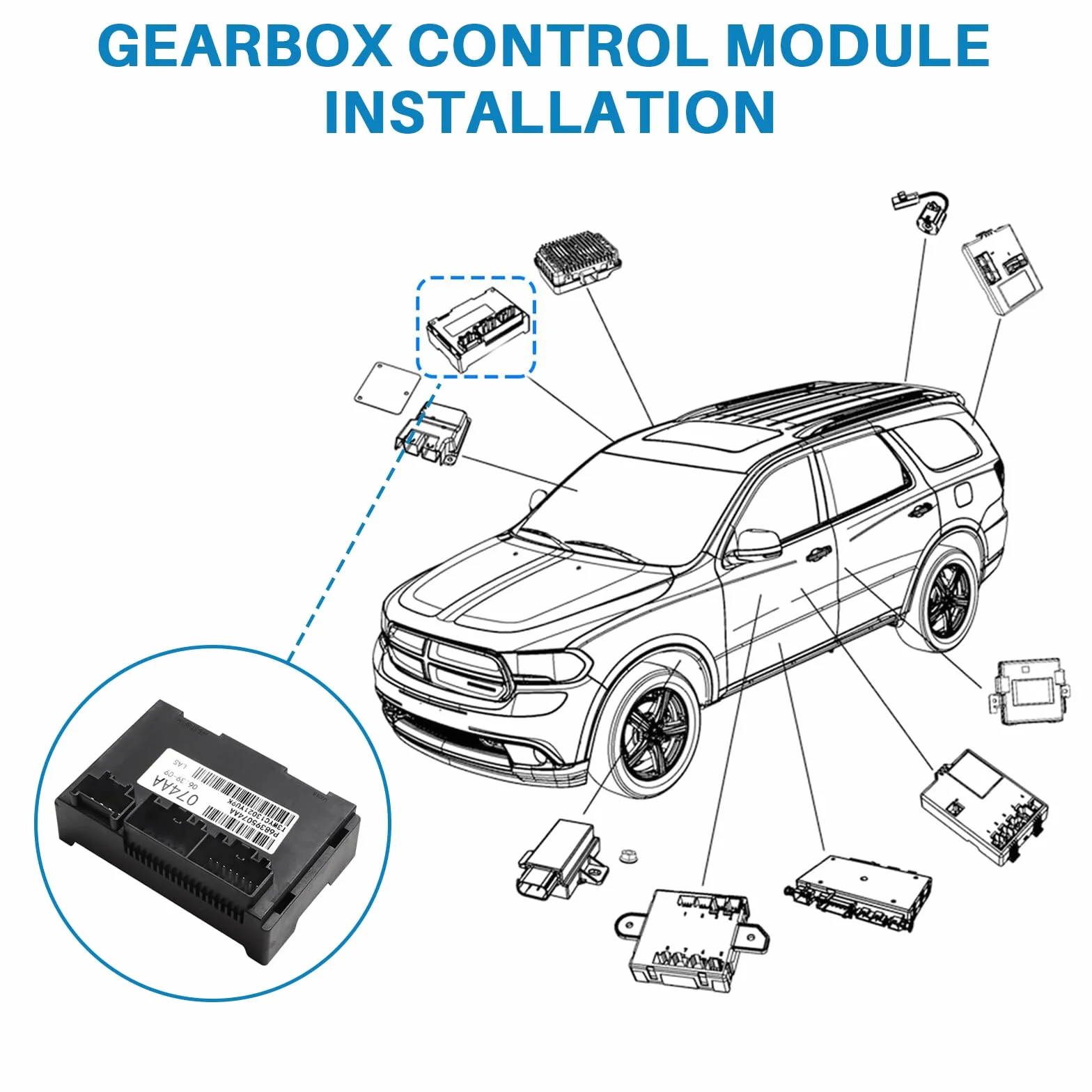 Modulo di controllo del cambio automatico Modulo di controllo del cambio automatico di ricambio per Grand Cherokee Dodge Durango 2014-2015 Codice parte 05150732AE 5150732AE 68395074AA