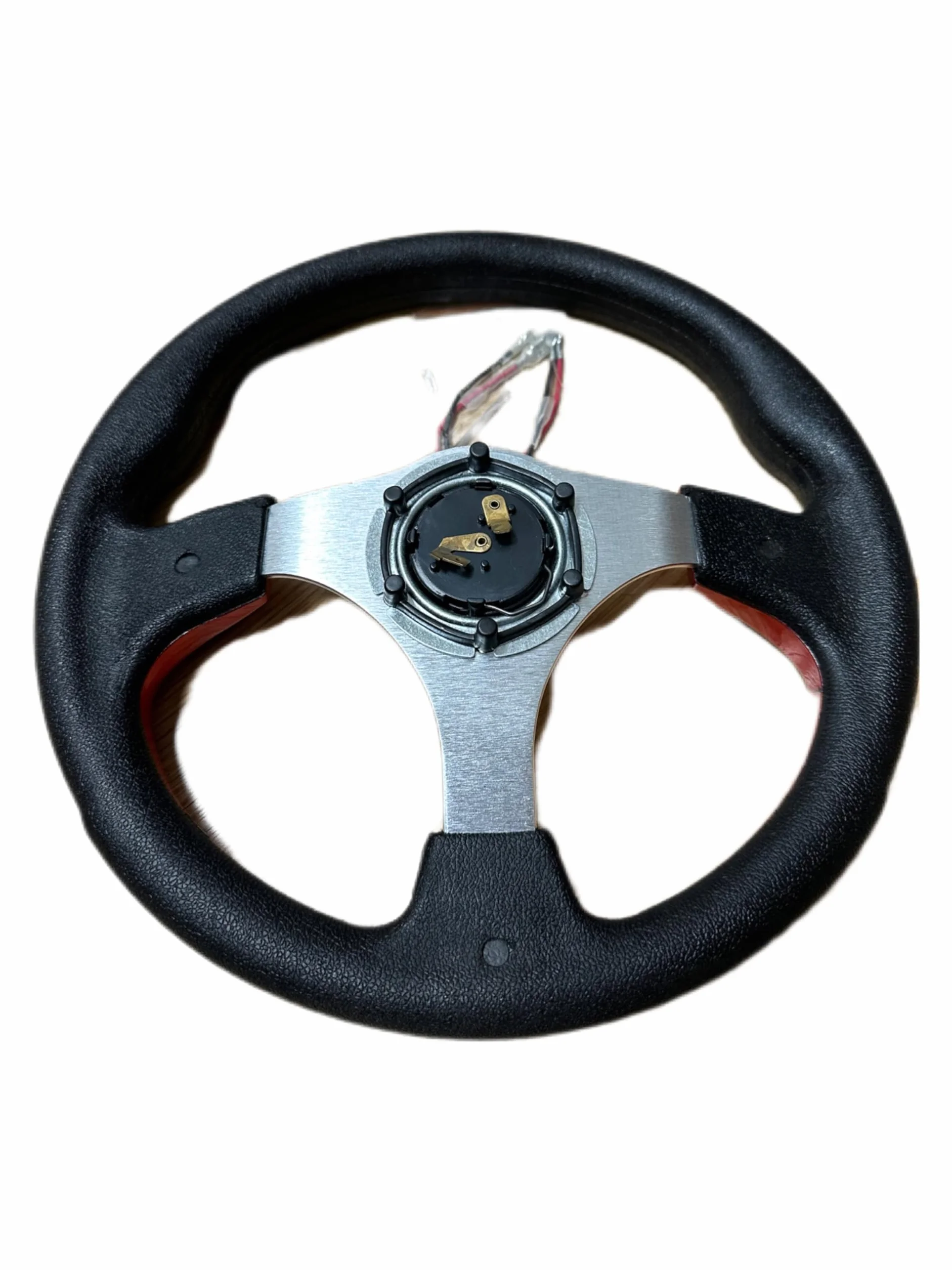 PKR VOLANTE TUNING ROSSO SCURO LUCIDO SPORTIVO UNIVERSALE AUTO RALLY SPORT GARE RADUNI