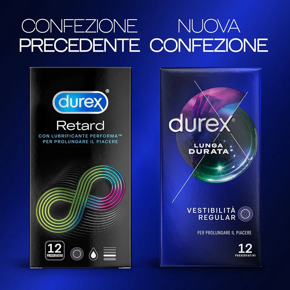 Durex Settebello Lunga Durata Preservativo Ritardante Vestibilità Regular 12 Profilattici Lubrificati