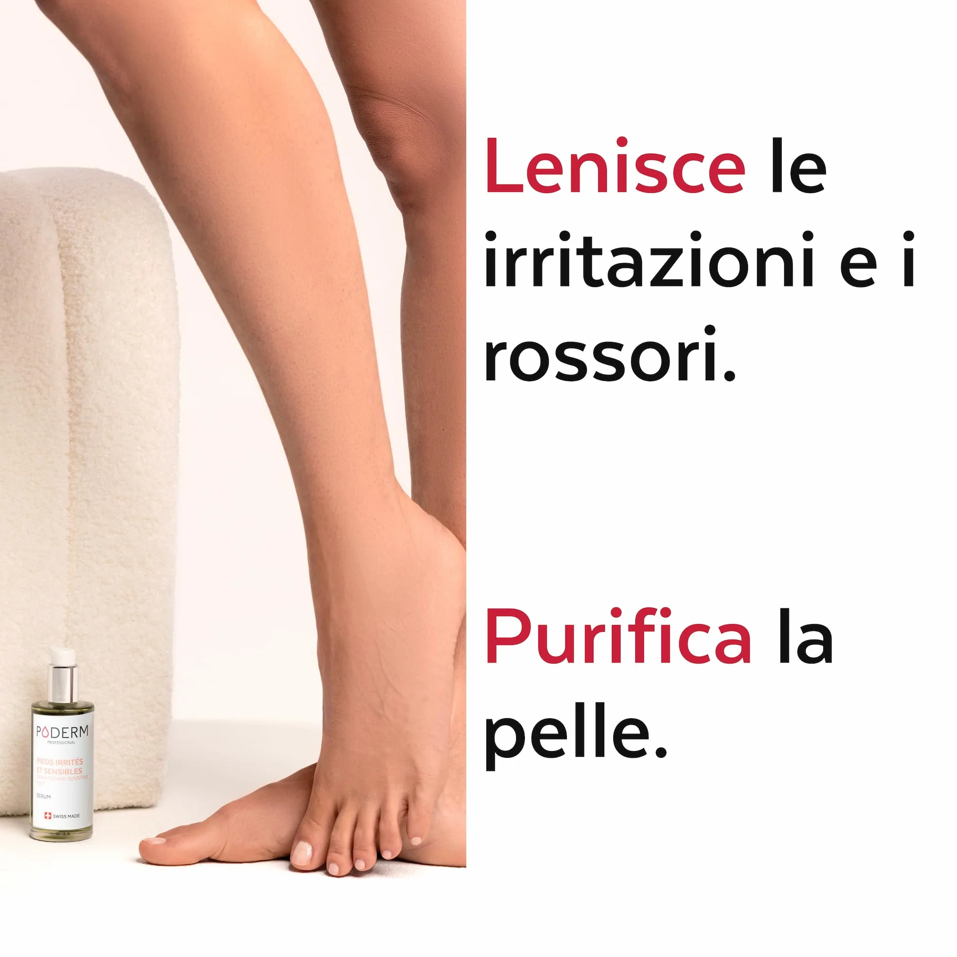 PODERM OLIO DI SIERO PIEDI TEA TREE Ripara lenisce irritazioni prurito desquamazioni Cura dei piedi Swiss Made