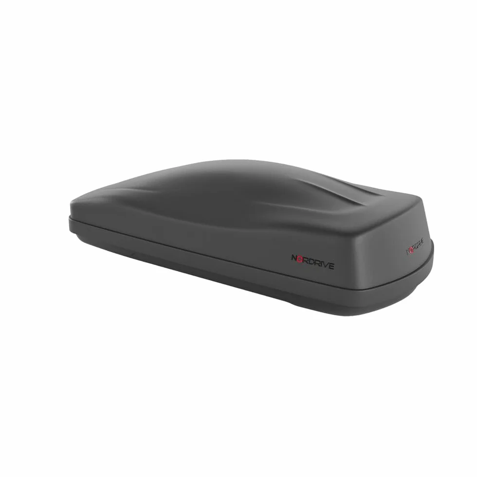 Nordrive N60040 Box 400, box da tetto auto in ABS, 400 litri - Nero goffrato