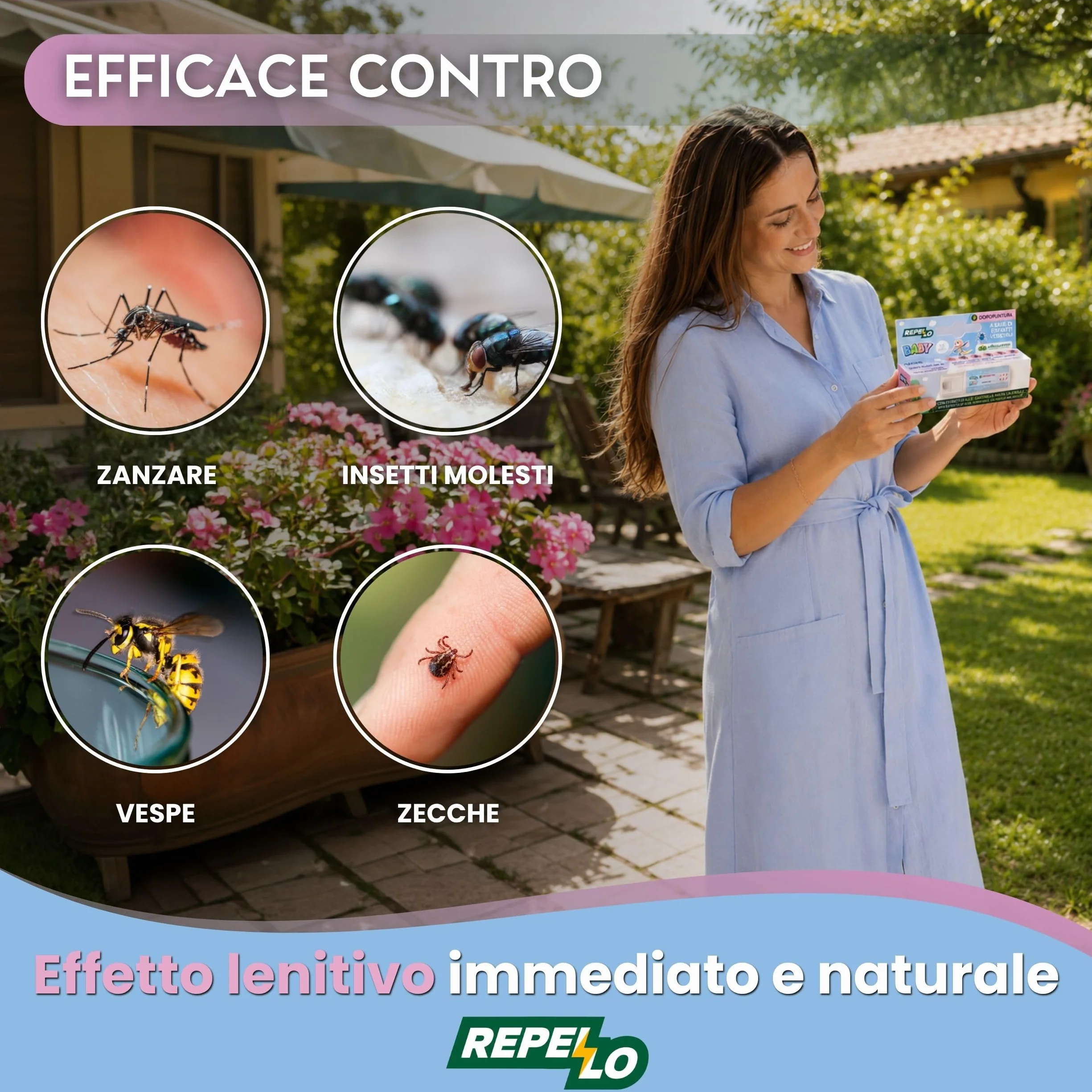 Albagarden Dopopuntura Naturale Baby Roll-On 20ml Gel Lenitivo Antiprurito per Bambini da 6 Mesi