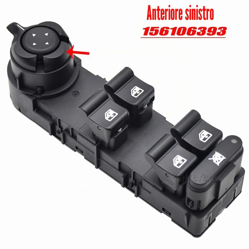 Interruttore Alzacristalli Elettrico Pulsantiera Finestra per i modelli Alfa Romeo Giulietta 940 dal 2010 al 2019 156106392 156093398 156095708