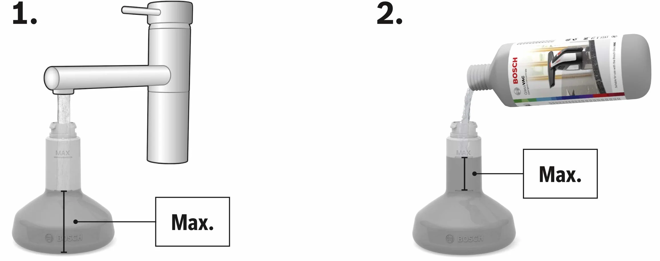 Bosch Detergente per vetri e superfici non porose 500 ml