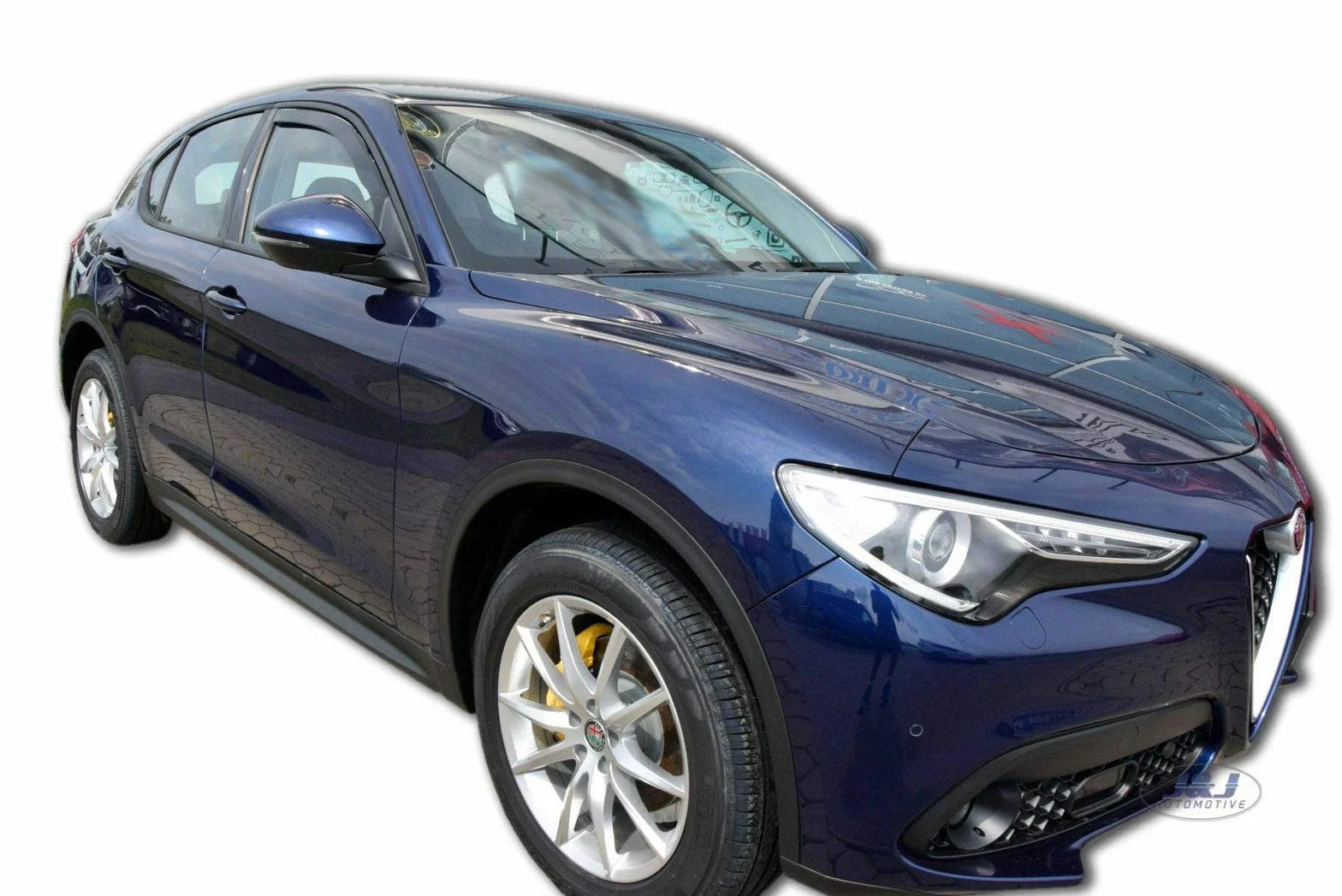 Deflettori d'Aria J&J AUTOMOTIVE per Alfa Romeo Stelvio 2017, Nero Fumé Oscurato Heko, Set 2 Pezzi