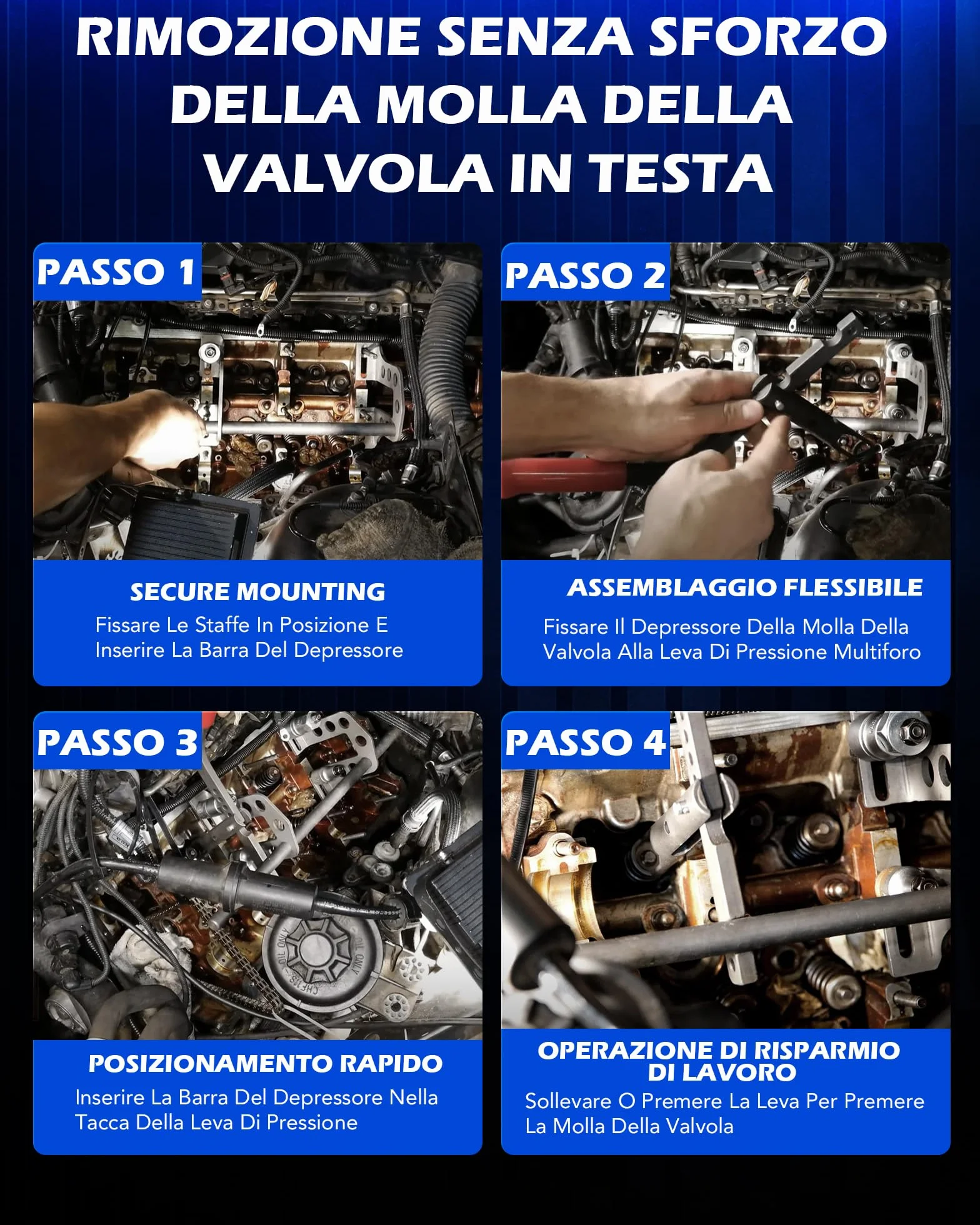 Orion Motor Tech Compressore per Molle Valvole Estrattore Installatore OHV OHC