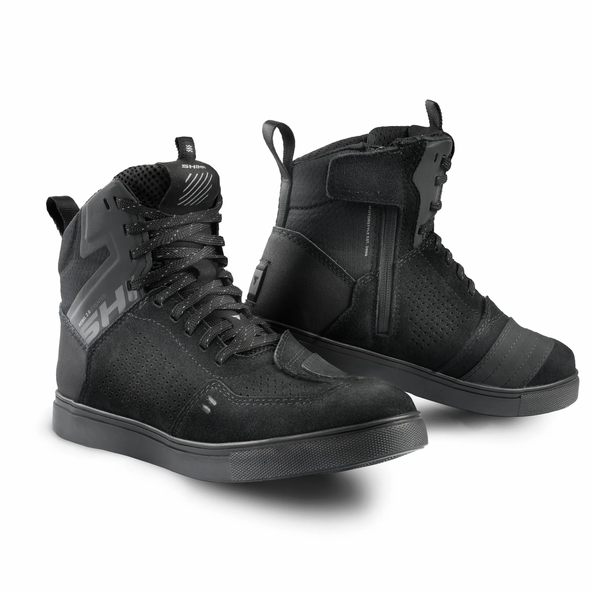 SHIMA Rebel 2.0 Scarpe Moto Uomo Donna Pelle Ventilata Estive Impermeabile Scarpa Sneakers Proteggi