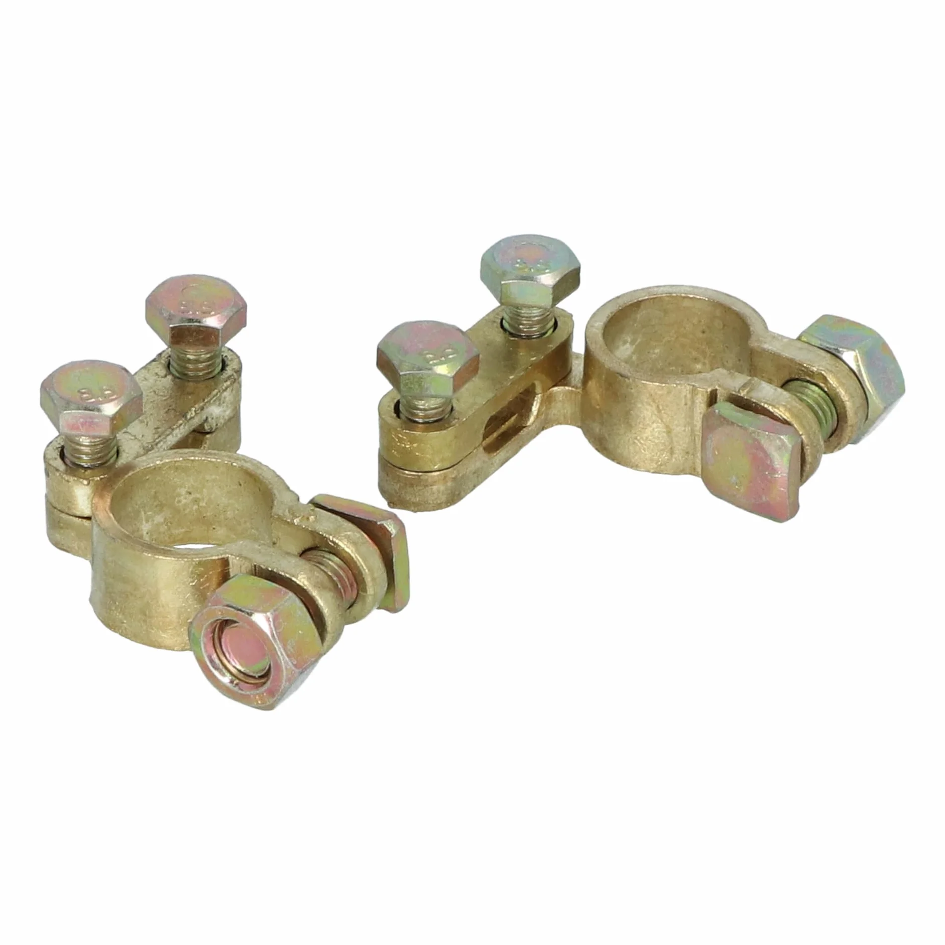 Morsetti Batteria + e - (Ferro + Ottone Rivestimento)