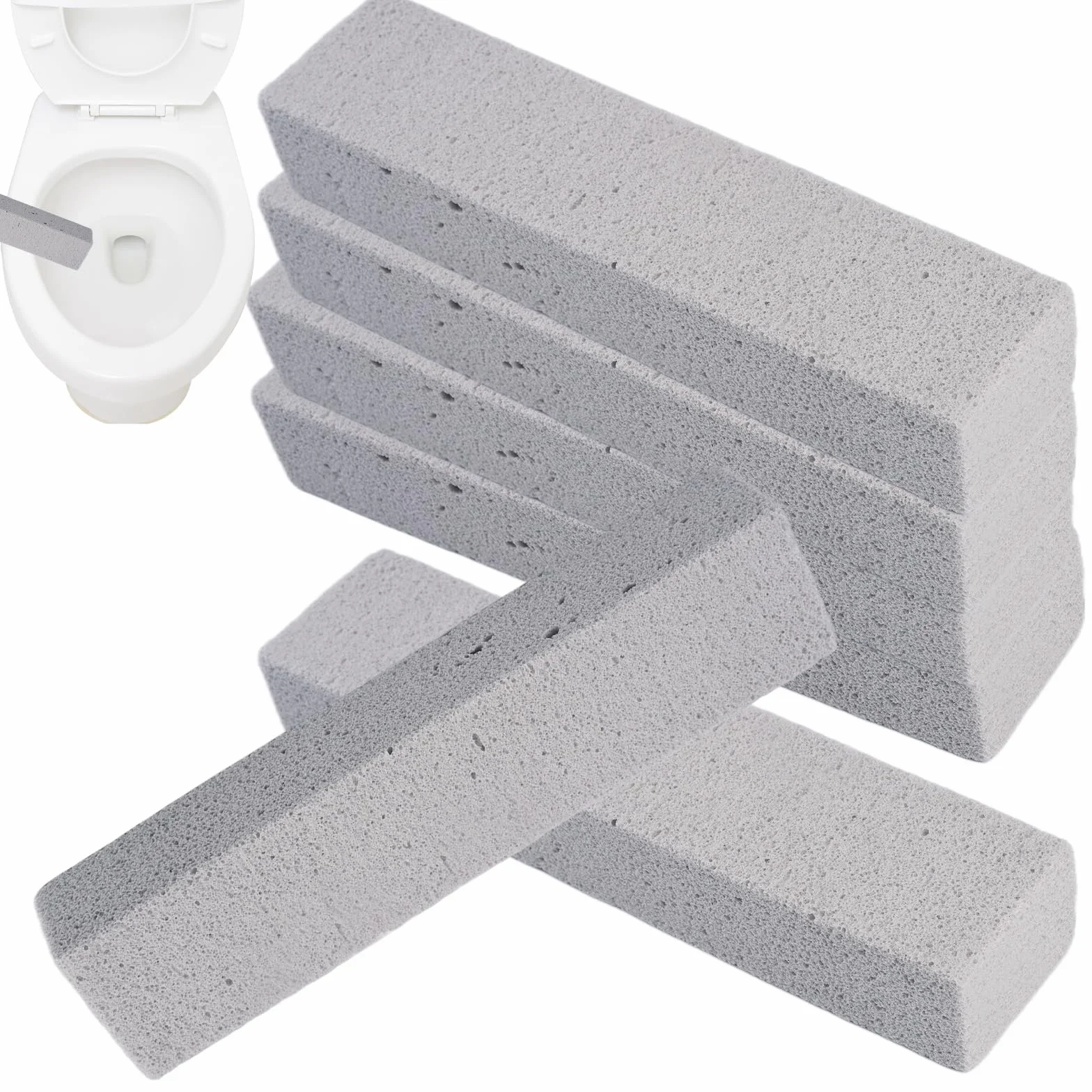 Spazzola Pietra Pomice Detergente 6 Pezzi per WC, Griglie, Cucine, Bagno