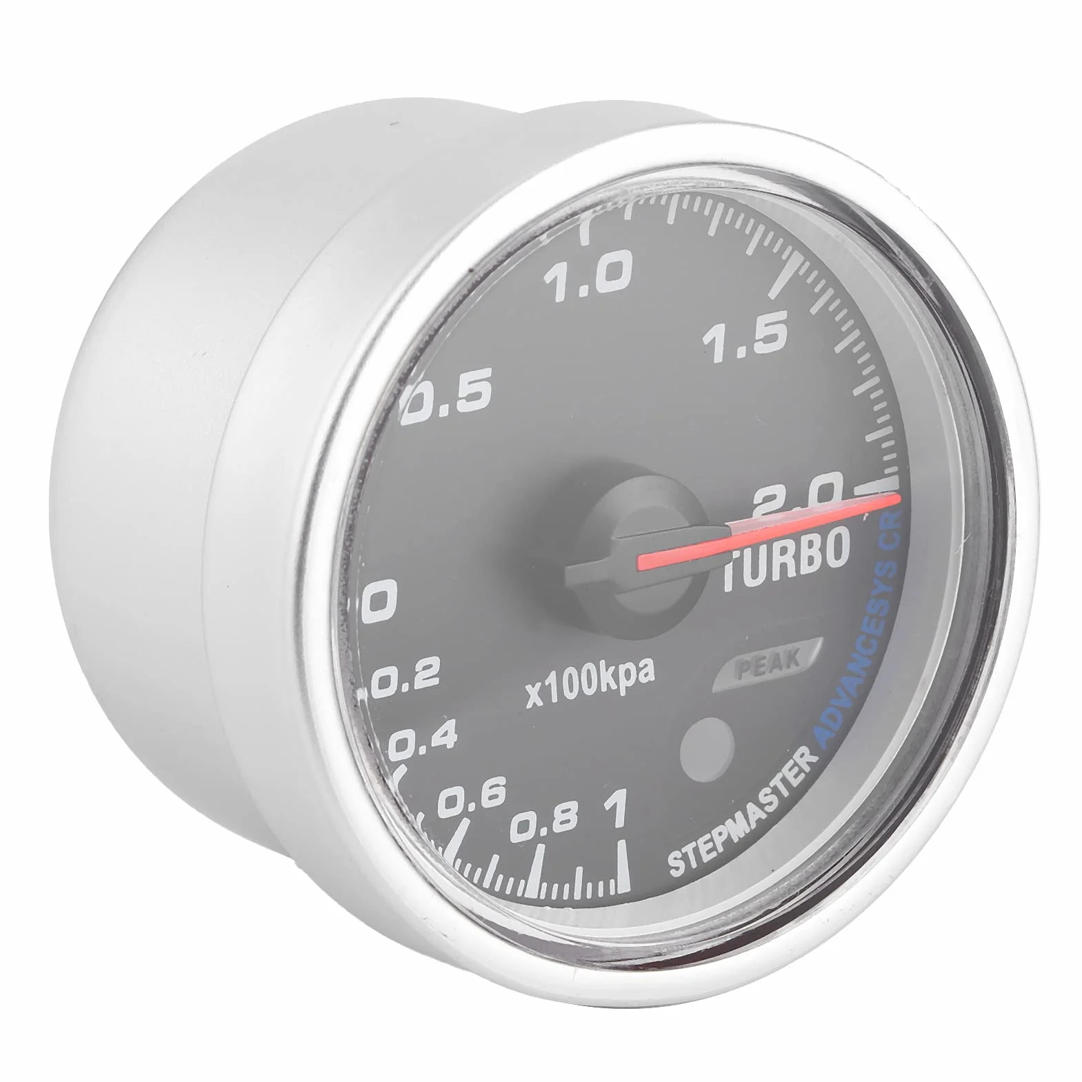 Misuratore di Pressione del Manometro Turbo Boost 0‑200 Kpa Retroilluminazione a LED 60 Mm/2,5 Pollici di Diametro Universale per Auto 12V