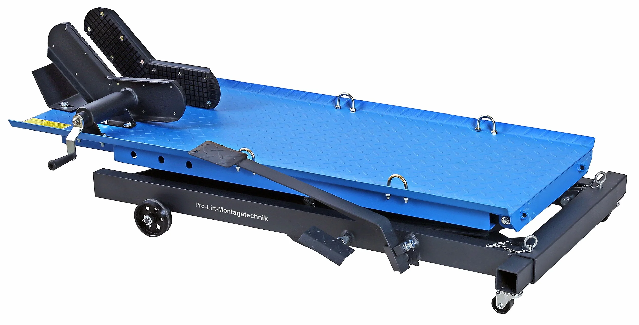 Montaggio Lift Pro Ingegneria plb360-KH Forbici palcoscenico Sollevatore motociclo 360 kg funzionamento a pedale blu