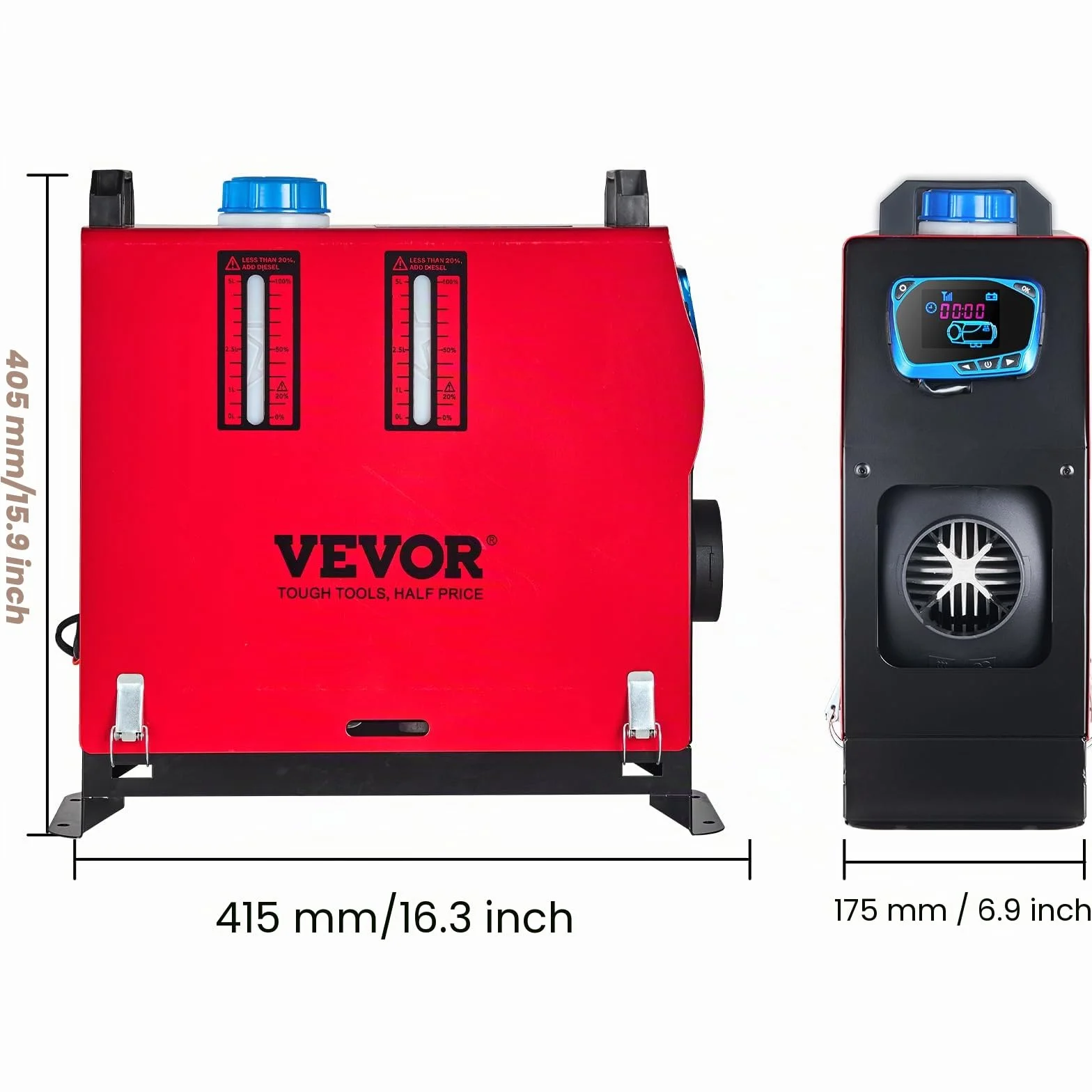 VEVOR scaldabagno diesel 12V 8kW riscaldamento aria 0,18-0,48 cm per auto camper